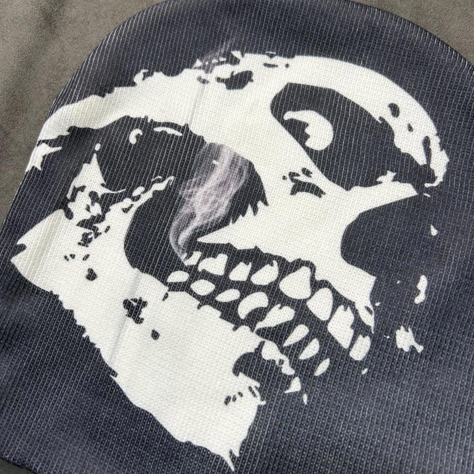 Japanese Brand Rare Godfather and Skull No Cuff Knit Beanie Hat Black OS Size ONE SIZE - 2 Thumbnail