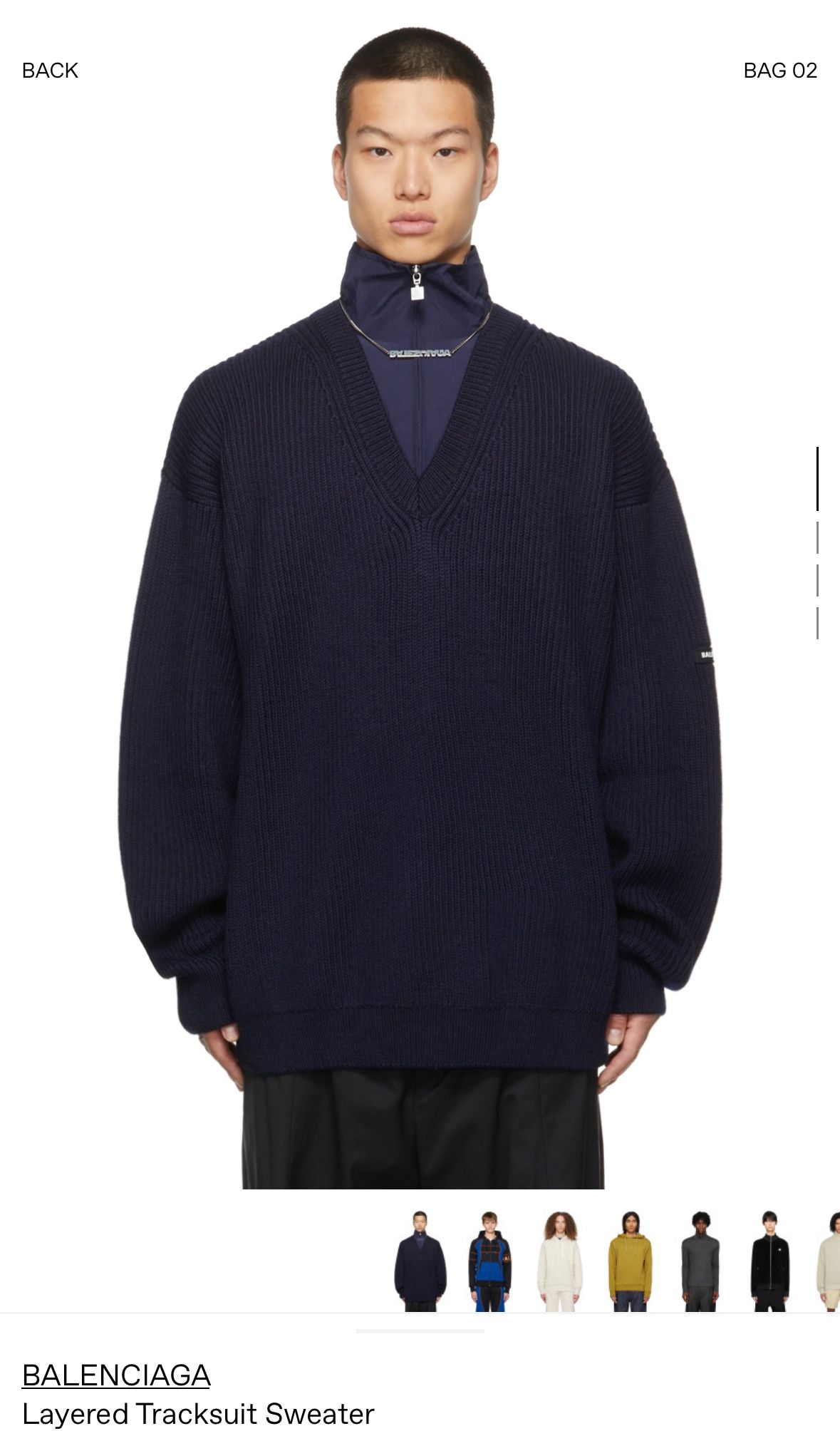 Balenciaga Balenciaga Layered Knit Tracksuit Sweater Size US XL / EU 56 / 4 - 3 Thumbnail
