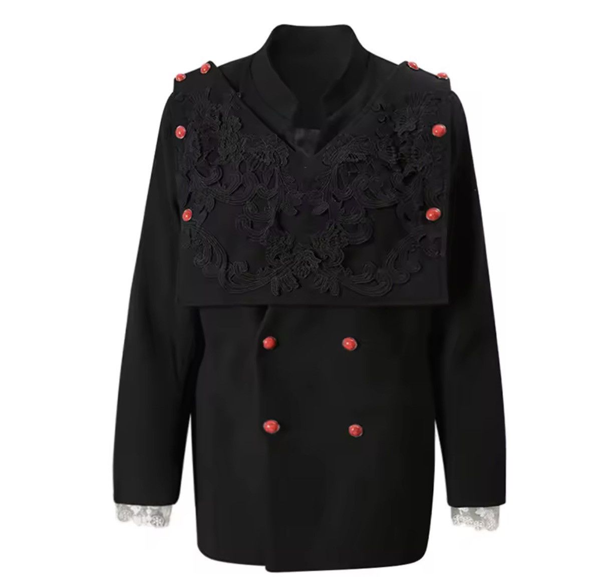Japanese Brand Japanese Designer Patchwork V Collar Blazer Jacket Size US L / EU 52-54 / 3 - 15 Thumbnail