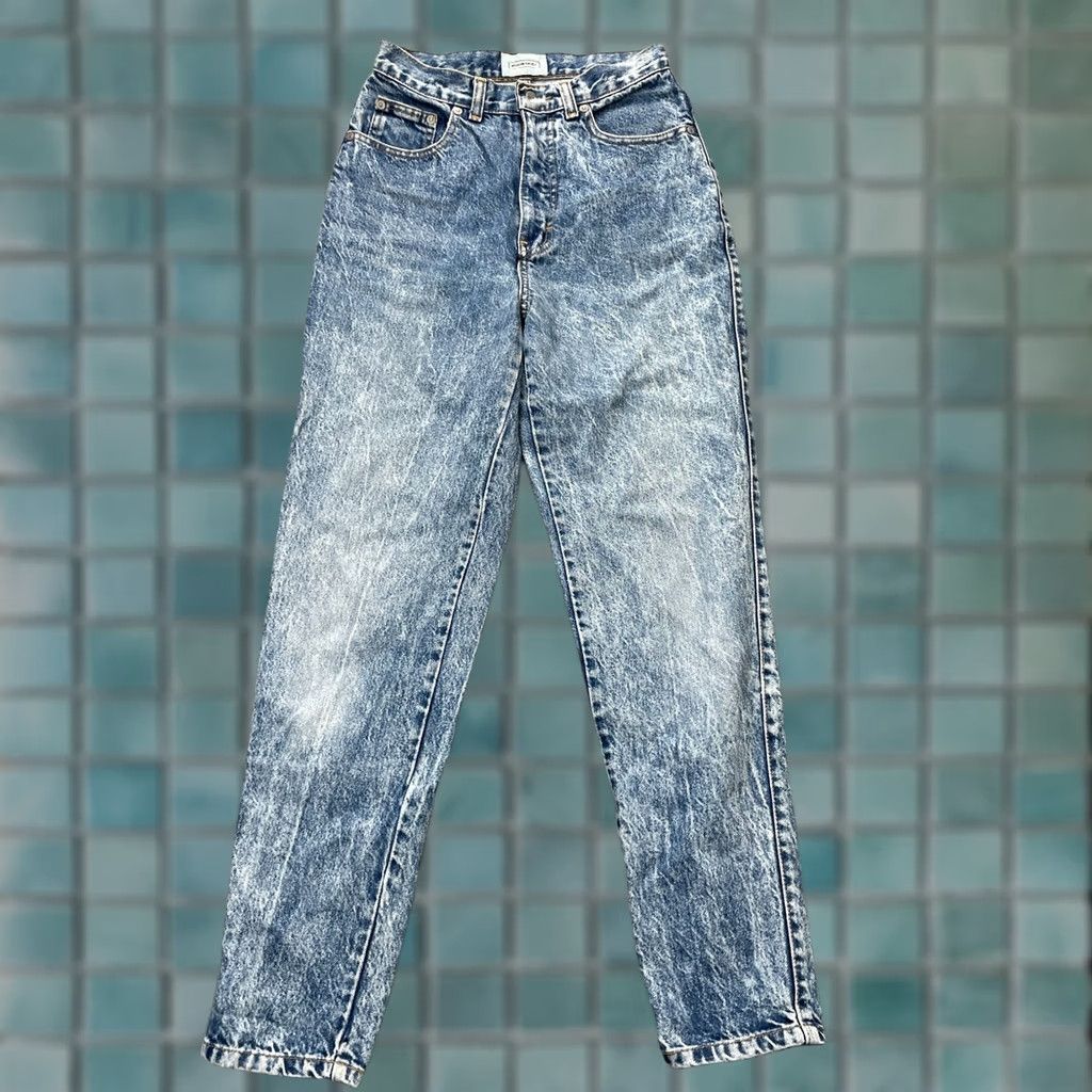 Vintage VINTAGE Sasson Jeans Womens 6 Blue Tapered Leg Denim Acid Wash Size 26" / US 2 / IT 38 - 1 Thumbnail