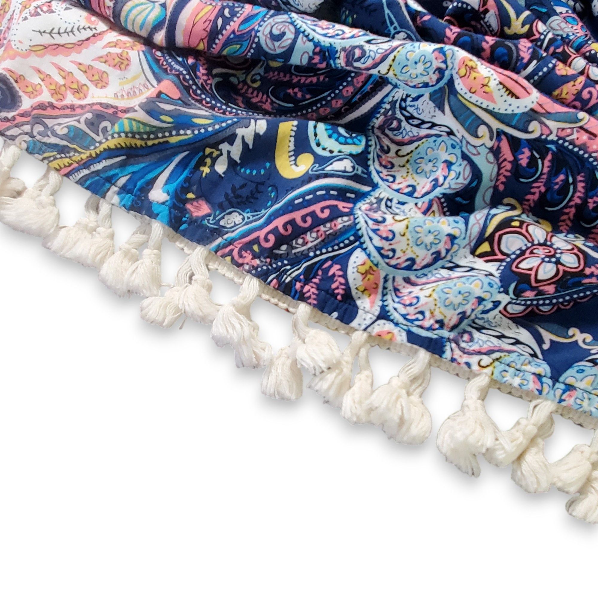 Other Umgee Sze M/L Dress Oversized Smocked Rainbow Paisley Fringe Size M / US 6-8 / IT 42-44 - 6 Thumbnail