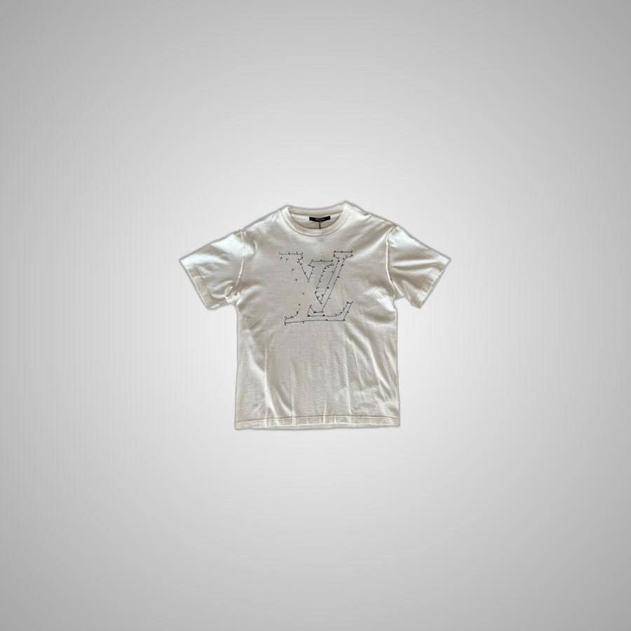 Louis Vuitton LOUIS VUITTON WHITE & BLUE LV STITCH LOGO T-SHIRT Size US L / EU 52-54 / 3 - 1 Thumbnail