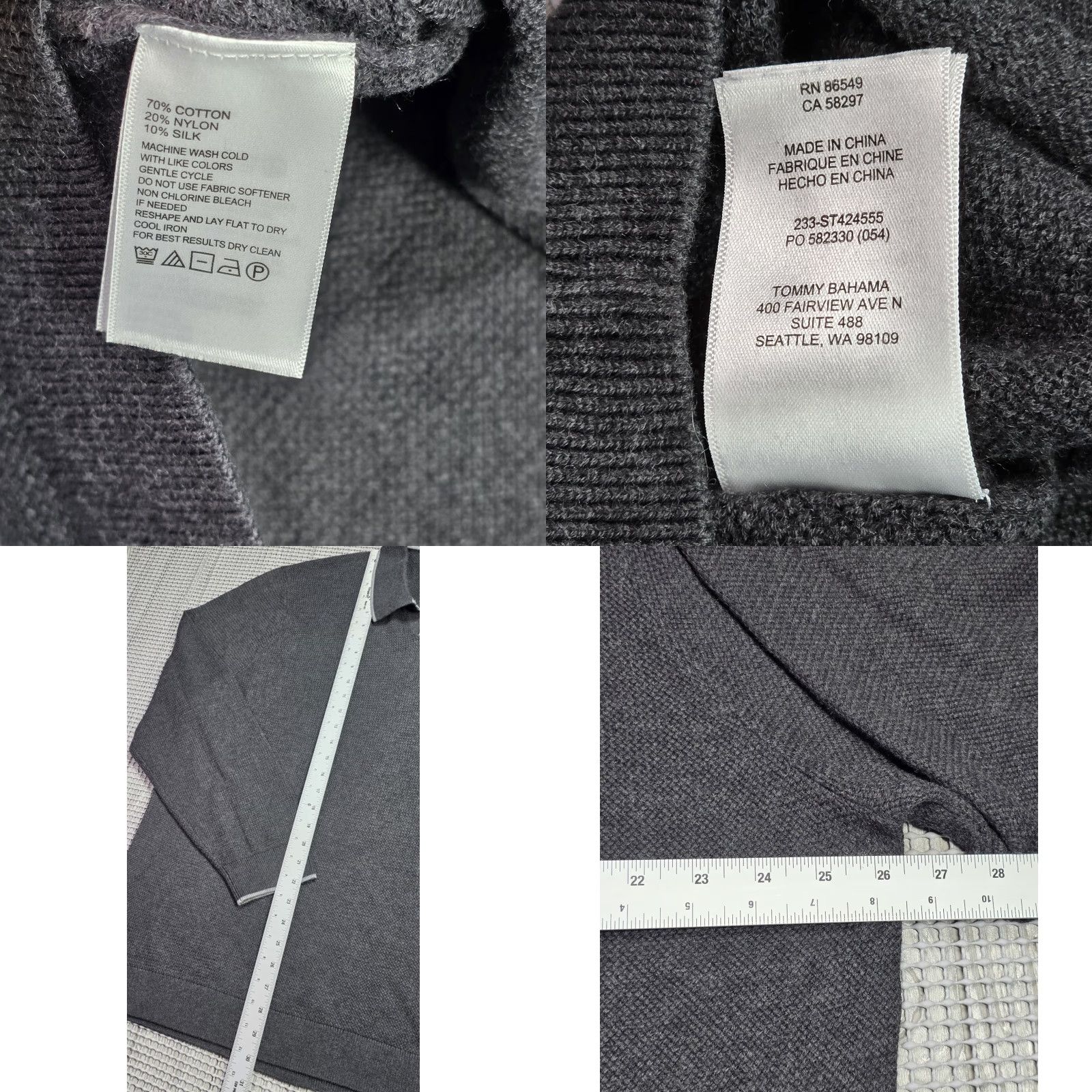 Tommy Bahama Tommy Bahama Sweater Polo Long Point Long Sleeve Silk Cotton Nylon Blend 2XL Men Size US XXL / EU 58 / 5 - 8 Thumbnail