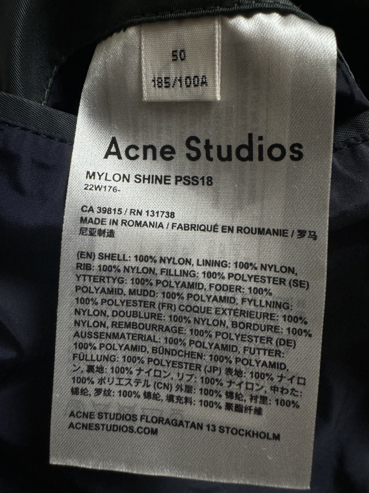 Acne Studios Acne Studios Mylon Shine PSS18 Bomber jacket Size US M / EU 48-50 / 2 - 9 Thumbnail