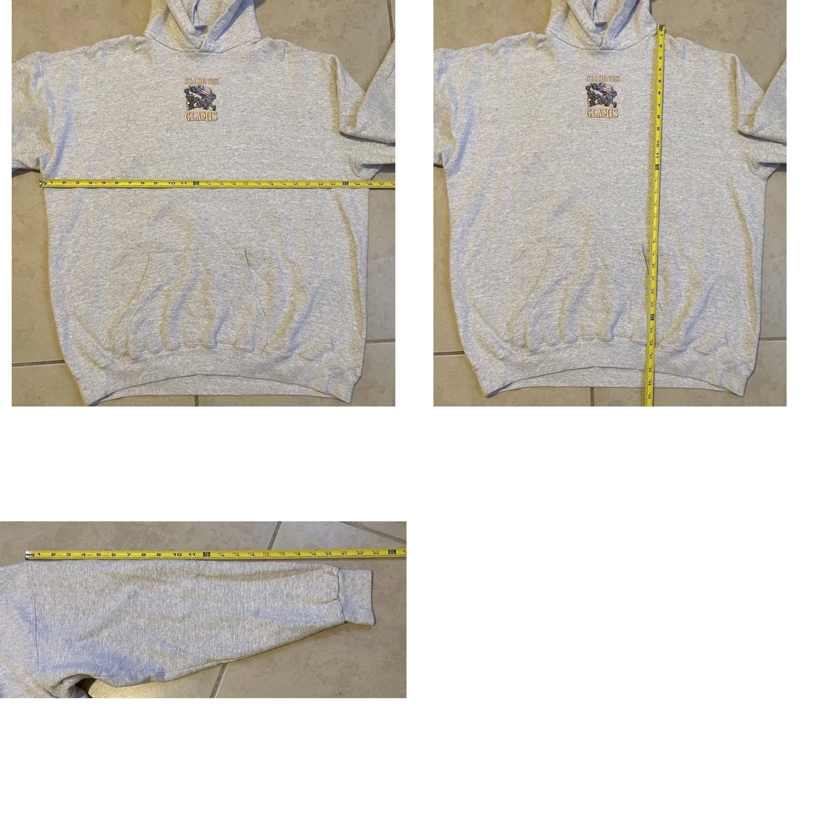 Vintage VINTAGE Glamis Just Dune It Faded Nike Parody Hoodie 2XL Gray Mens Sweatshirt Motorcycle Motocross Racing 90s Grunge Shirt Size US XXL / EU 58 / 5 - 8 Thumbnail