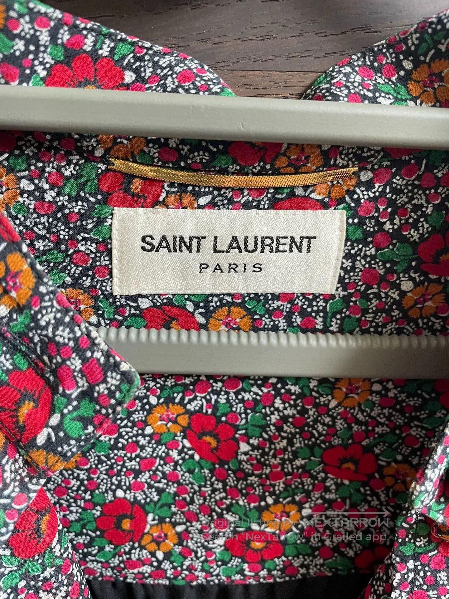 Saint Laurent Paris SAINT LAURENT Floral Silk Dress. Size XS / US 0-2 / IT 36-38 - 4 Thumbnail