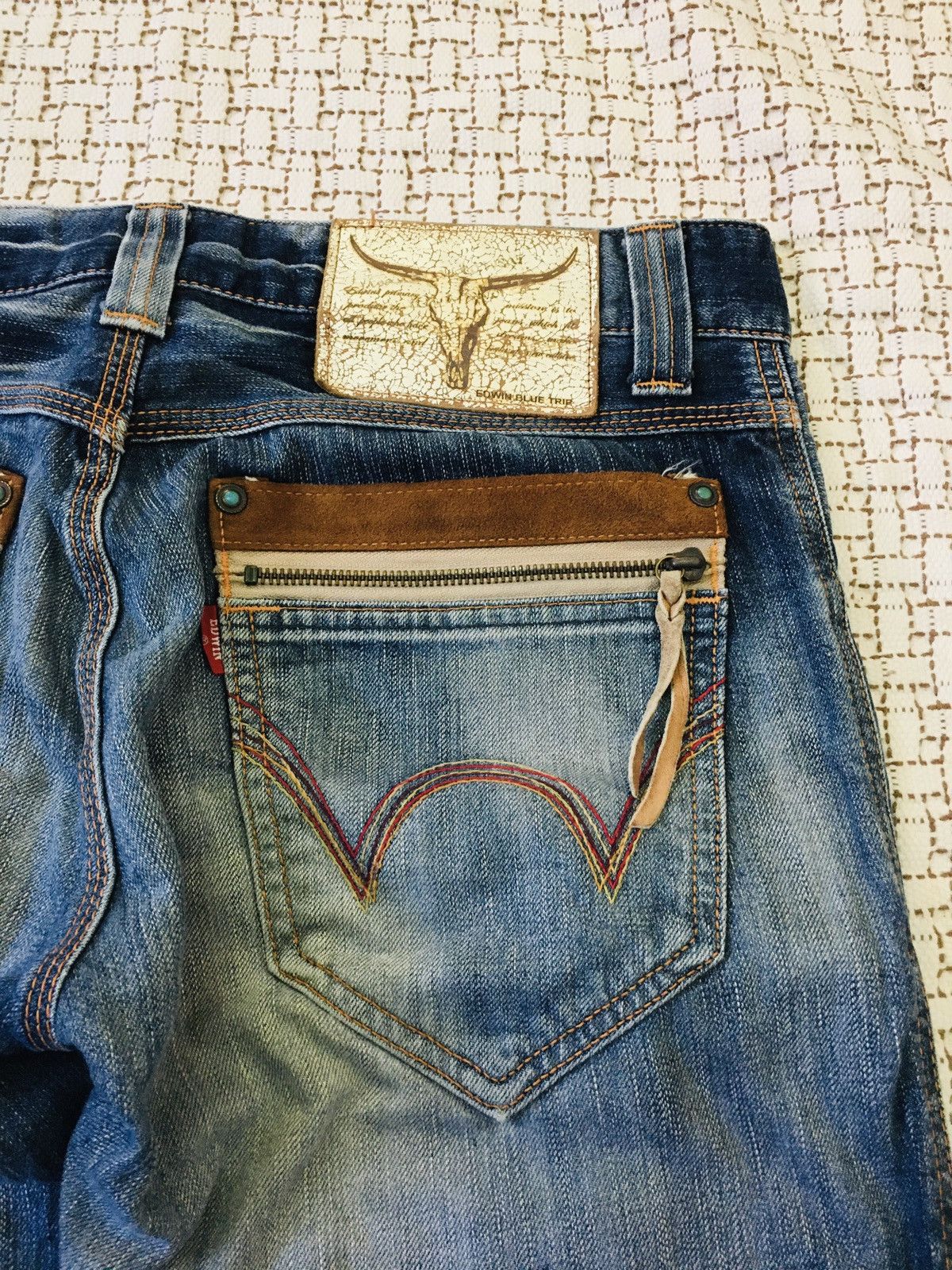 Edwin Edwin Blue Trip Distressed Denim (17) Size US 32 / EU 48 - 15 Thumbnail