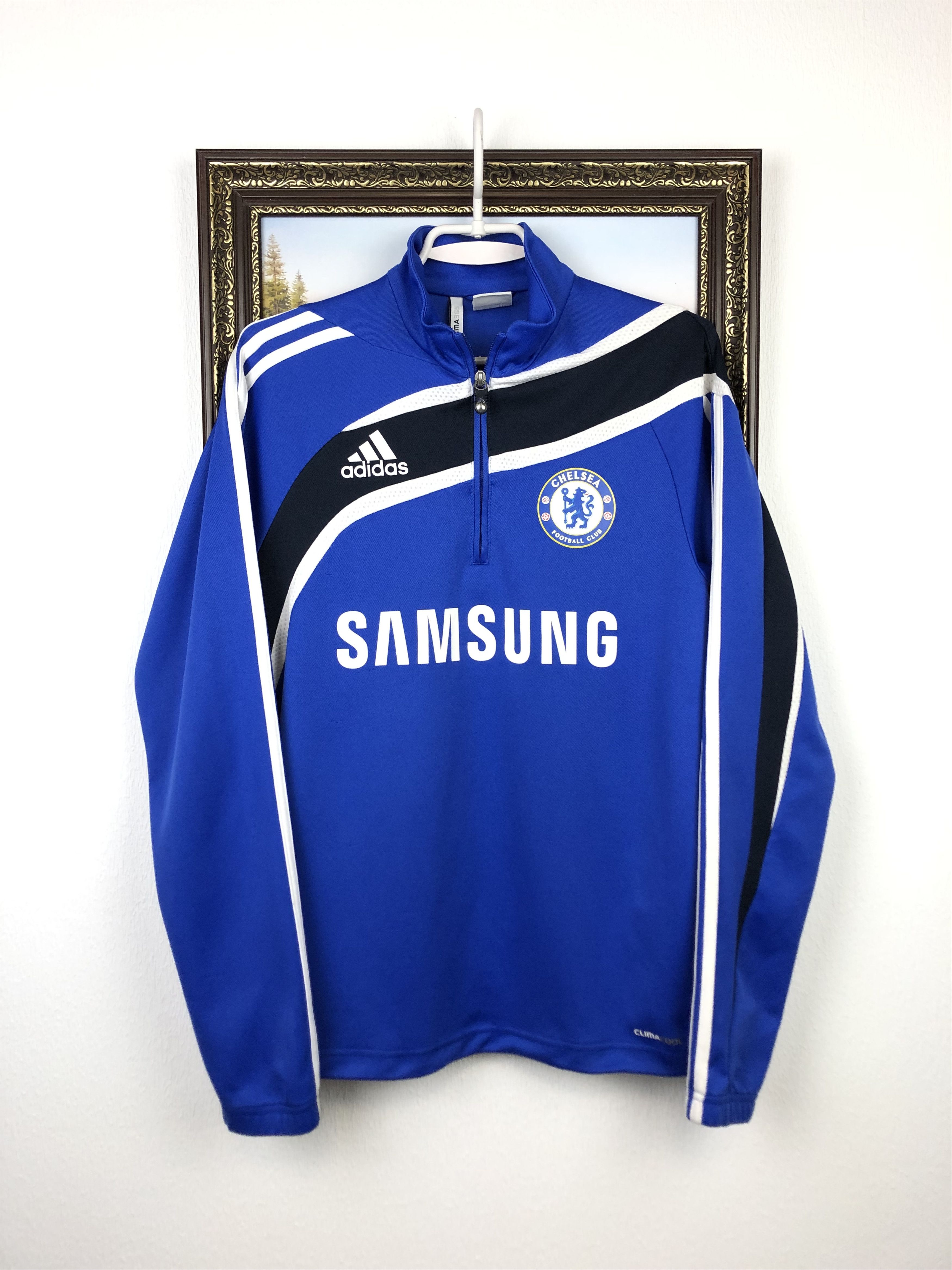 Adidas Vintage Adidas Chelsea Football Sweatshirt Soccer Jacket Size US S / EU 44-46 / 1 - 1 Thumbnail