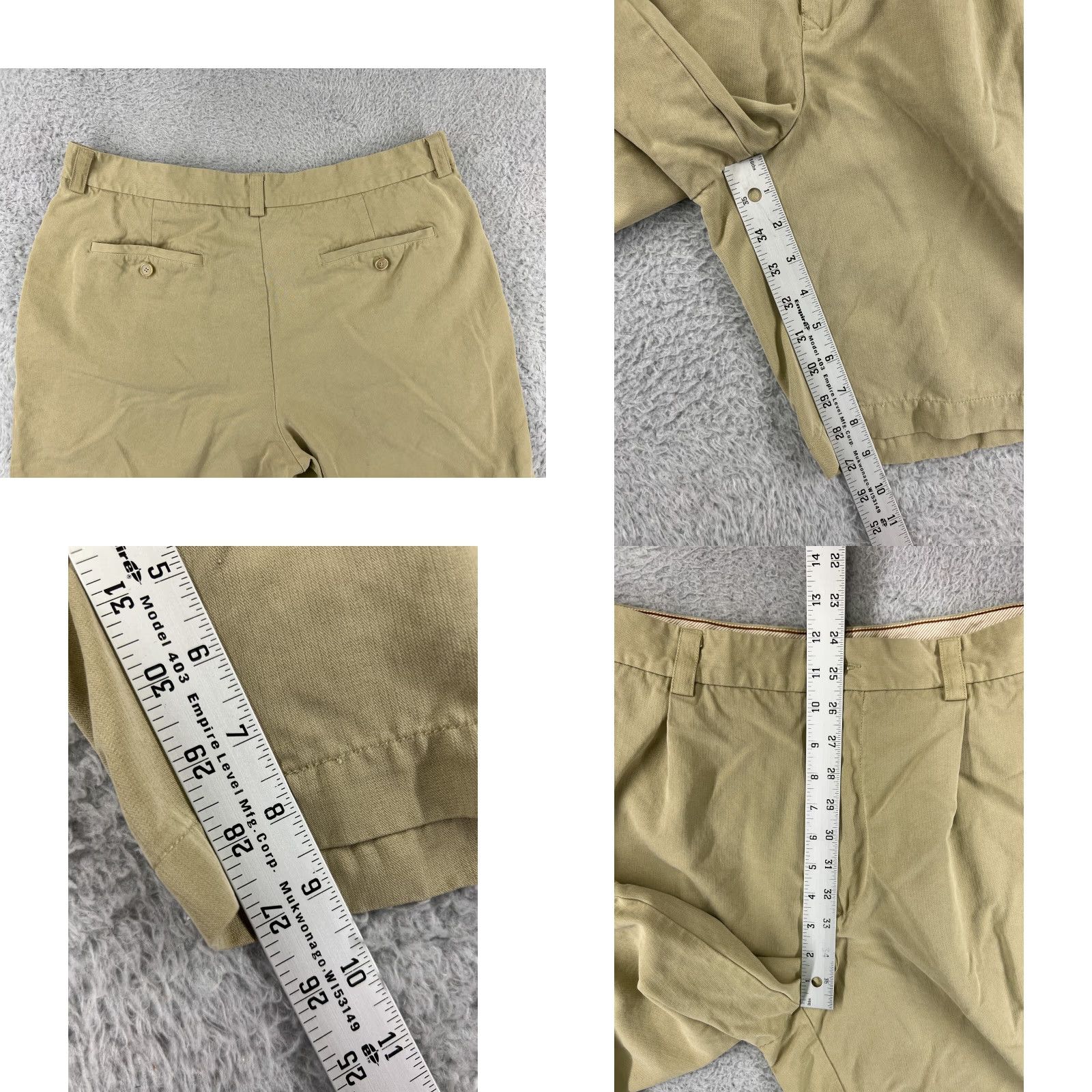 Tommy Bahama Tommy Bahama Shorts Mens 36 Beige Silk Pleated Front Comfort Waist Bermuda Beach Aloha 90s Mens Size US 36 / EU 52 - 8 Thumbnail