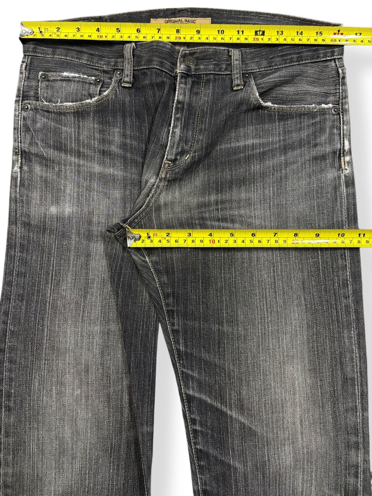 Undercover × Uniqlo Vintage Uniqlo S001 Faded Washed Slim Straight Jeans Size US 32 / EU 48 - 13 Thumbnail
