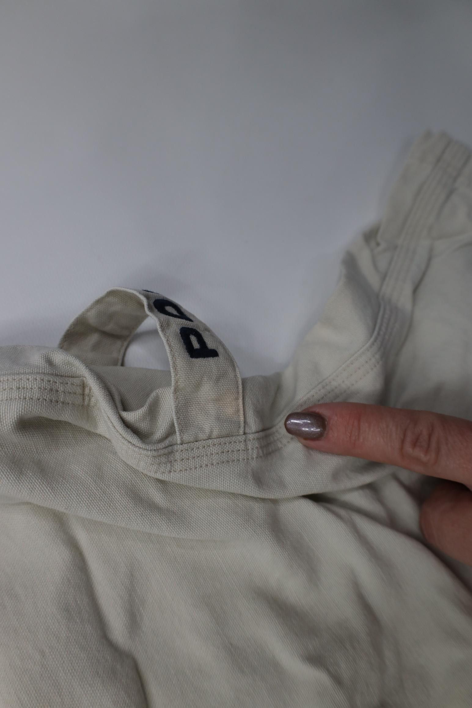 Polo Ralph Lauren Vintage 90s Y2K Ralph Lauren Canvas Dungaree Shorts Stone Size US 30 / EU 46 - 9 Thumbnail