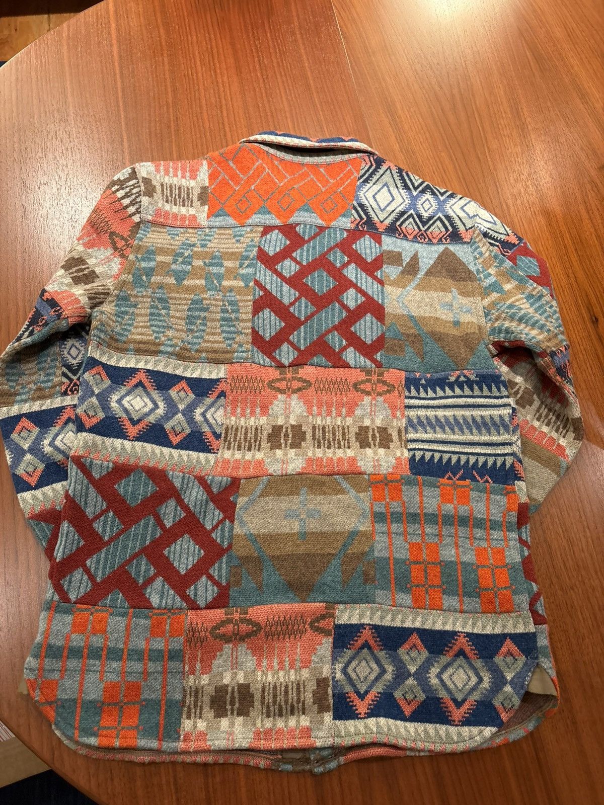 RRL Ralph Lauren RRL DOUBLE RL RALPH LAUREN PATCHWORK KNIT SHIRT SMALL Size US S / EU 44-46 / 1 - 7 Thumbnail