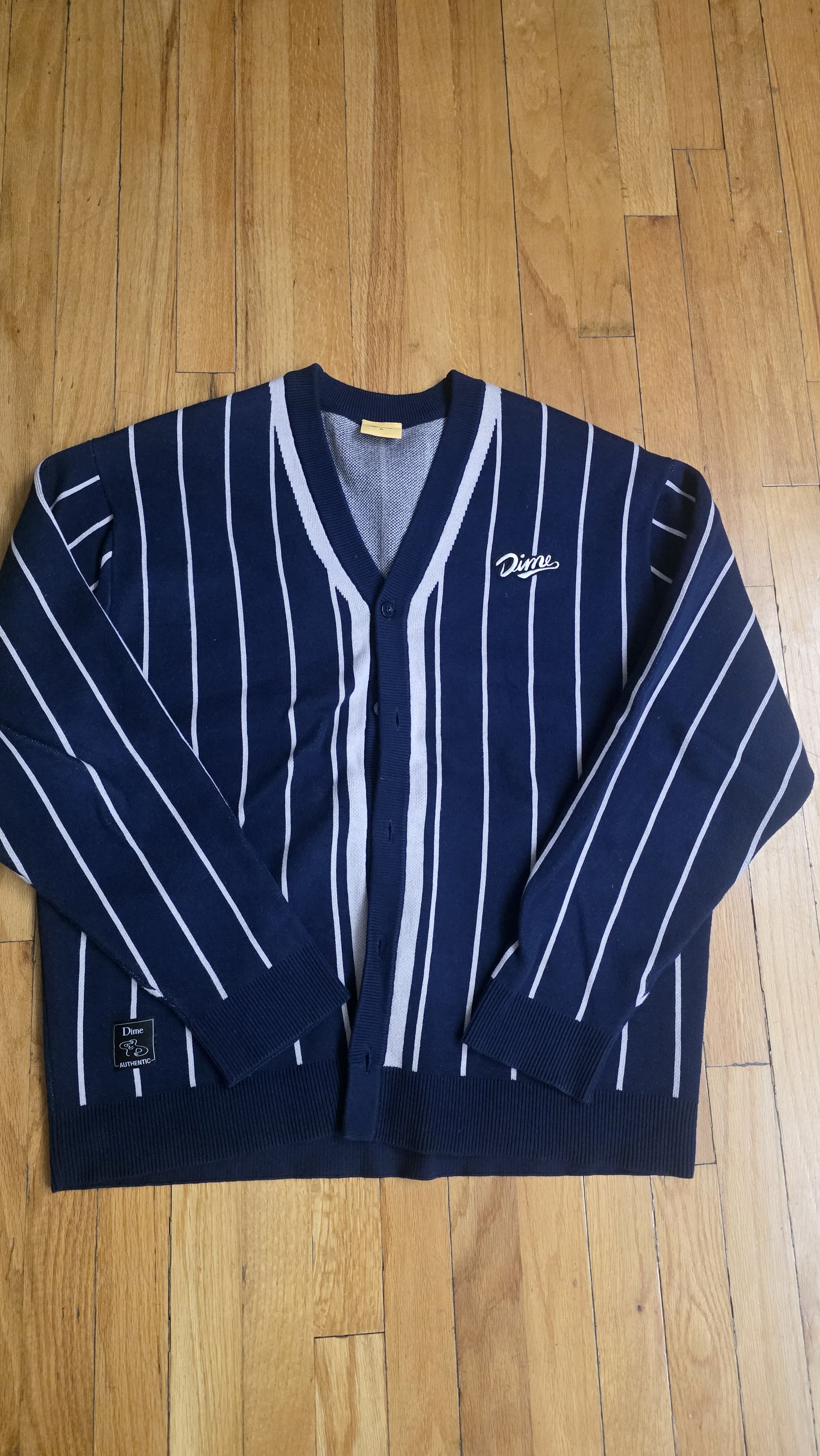 Dime Dime Mens Baseball Knit Cardigan Size US XL / EU 56 / 4 - 2 Thumbnail