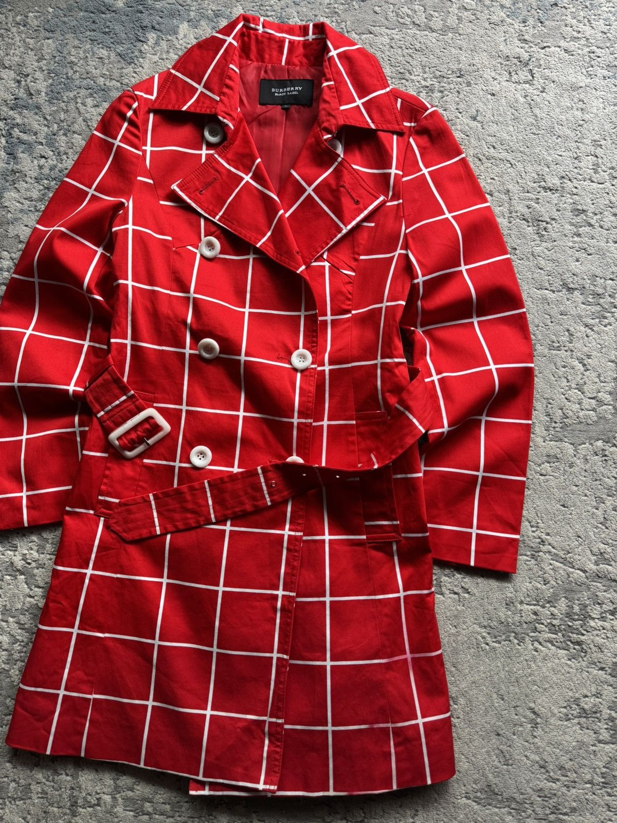 Burberry Burberry Vintage Black Label Checkered Plaid Trench Jacket L Size L / US 10 / IT 46 - 3 Thumbnail