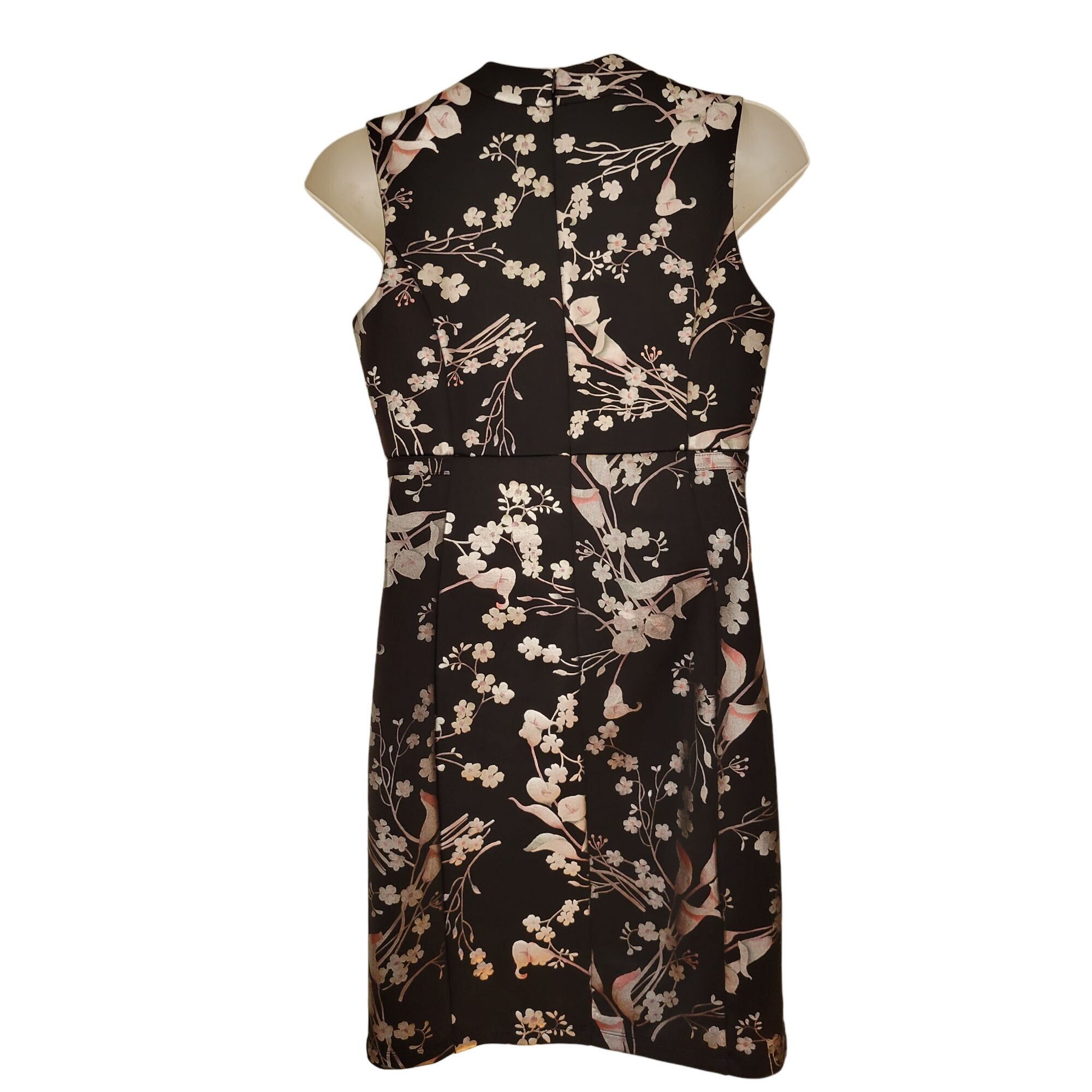 Vintage Stella Julie 14W Metallic Floral Print Sleeveless Sheath Dre Size XL / US 12-14 / IT 48-50 - 3 Thumbnail