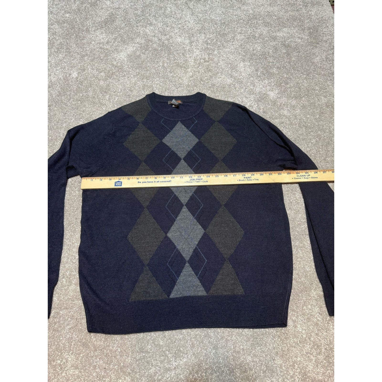 Dockers Dockers Sweater Mens L Argyle Diamond Acrylic Preppy Gray Size US L / EU 52-54 / 3 - 2 Thumbnail
