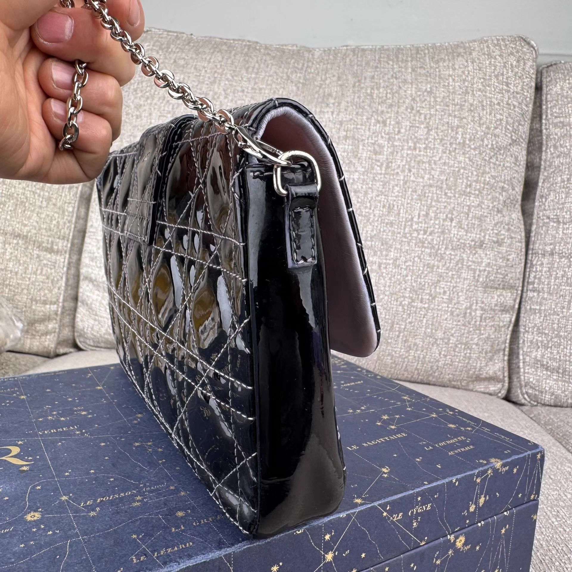 Dior Dior patent leather women's envelope bag Ｑ27 Size ONE SIZE - 8 Thumbnail