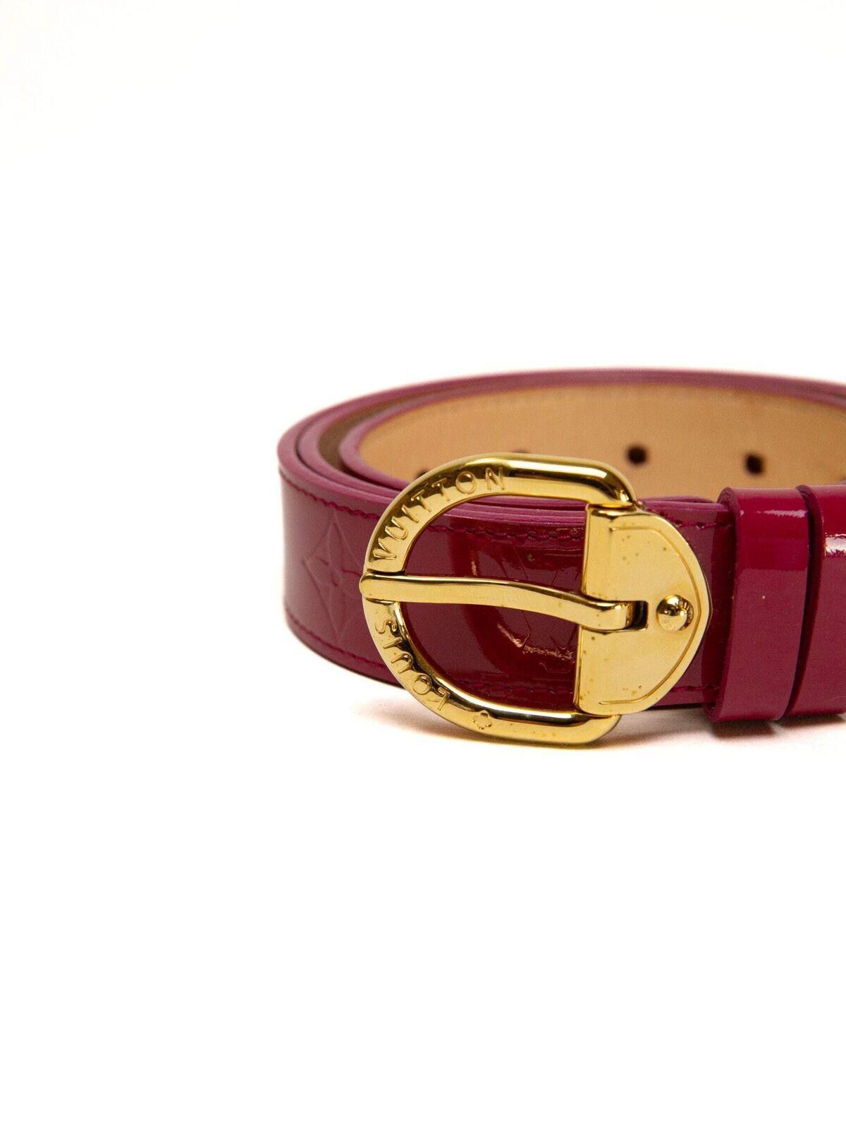 Louis Vuitton Louis Vuitton Womens Monogram Belt Pomdamul Red 10 Red Size ONE SIZE - 3 Thumbnail