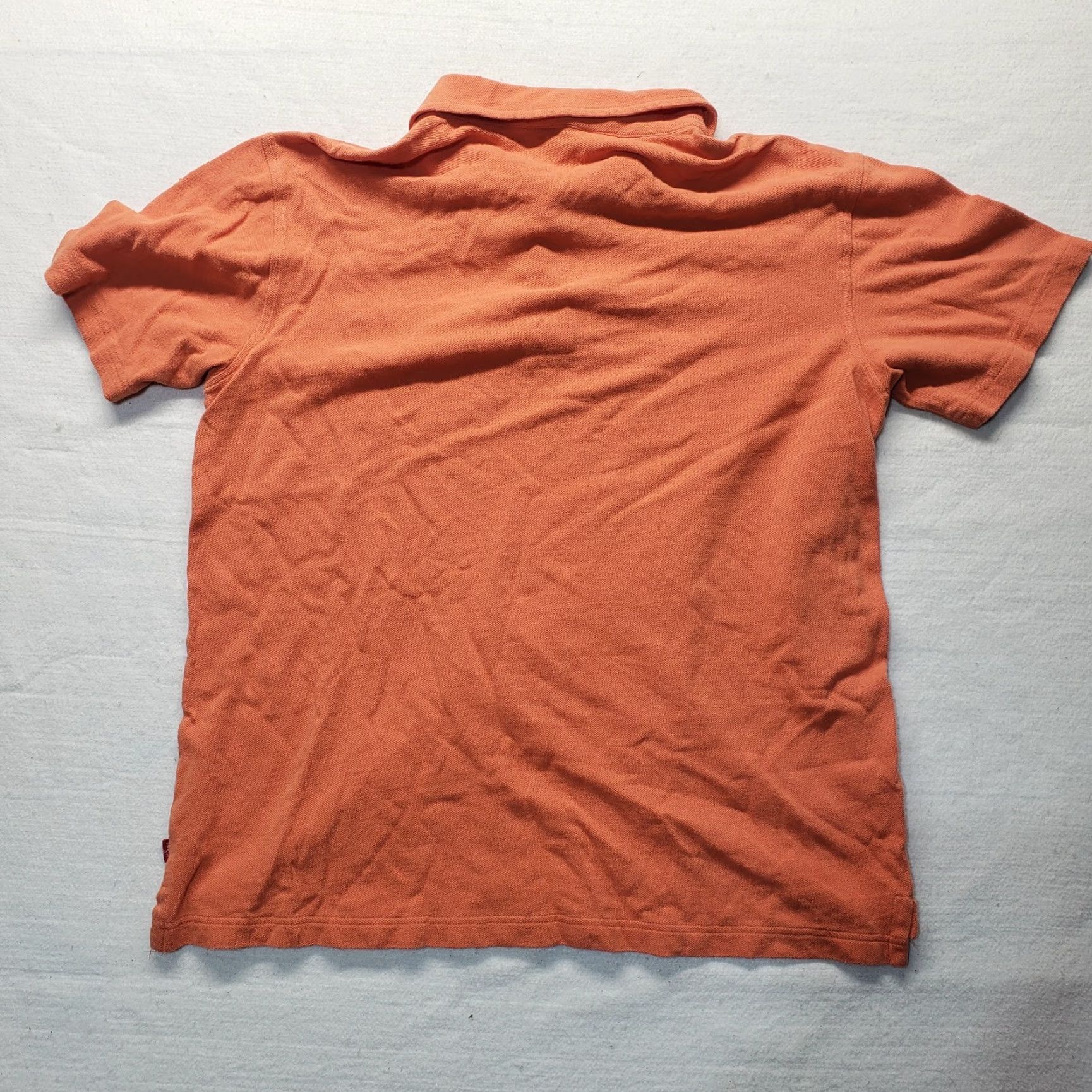 Levi's Levi's Shirt Polo Golf Casual Solid Orange XL Men Short Sleeve Pocket Button Collar Knit Cotton Blend Size US XL / EU 56 / 4 - 7 Thumbnail