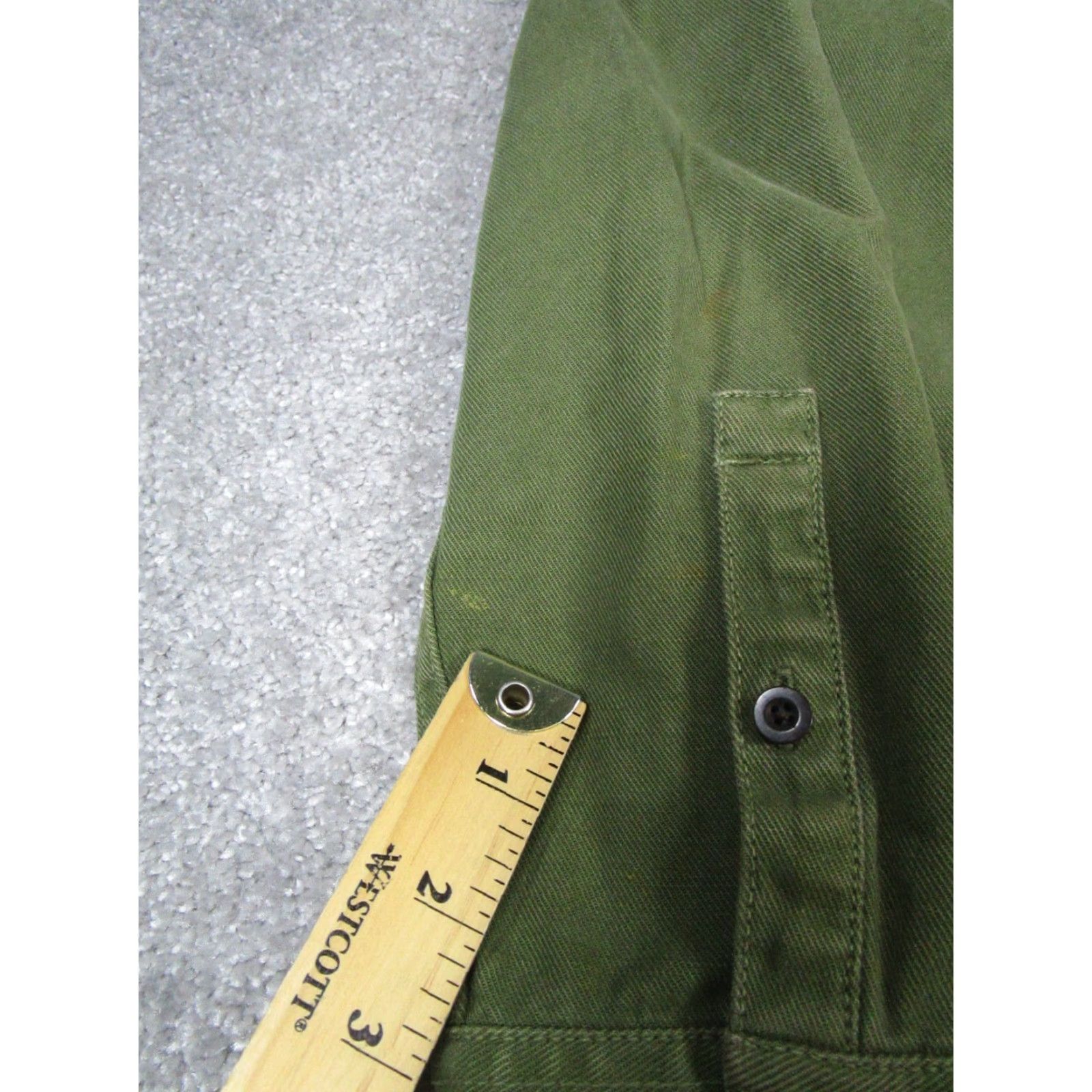 Madewell VINTAGE Madewell Military Jacket Womens XS Green Cotton Canvas Long Sleeve Mid-Length Size XS / US 0-2 / IT 36-38 - 6 Thumbnail