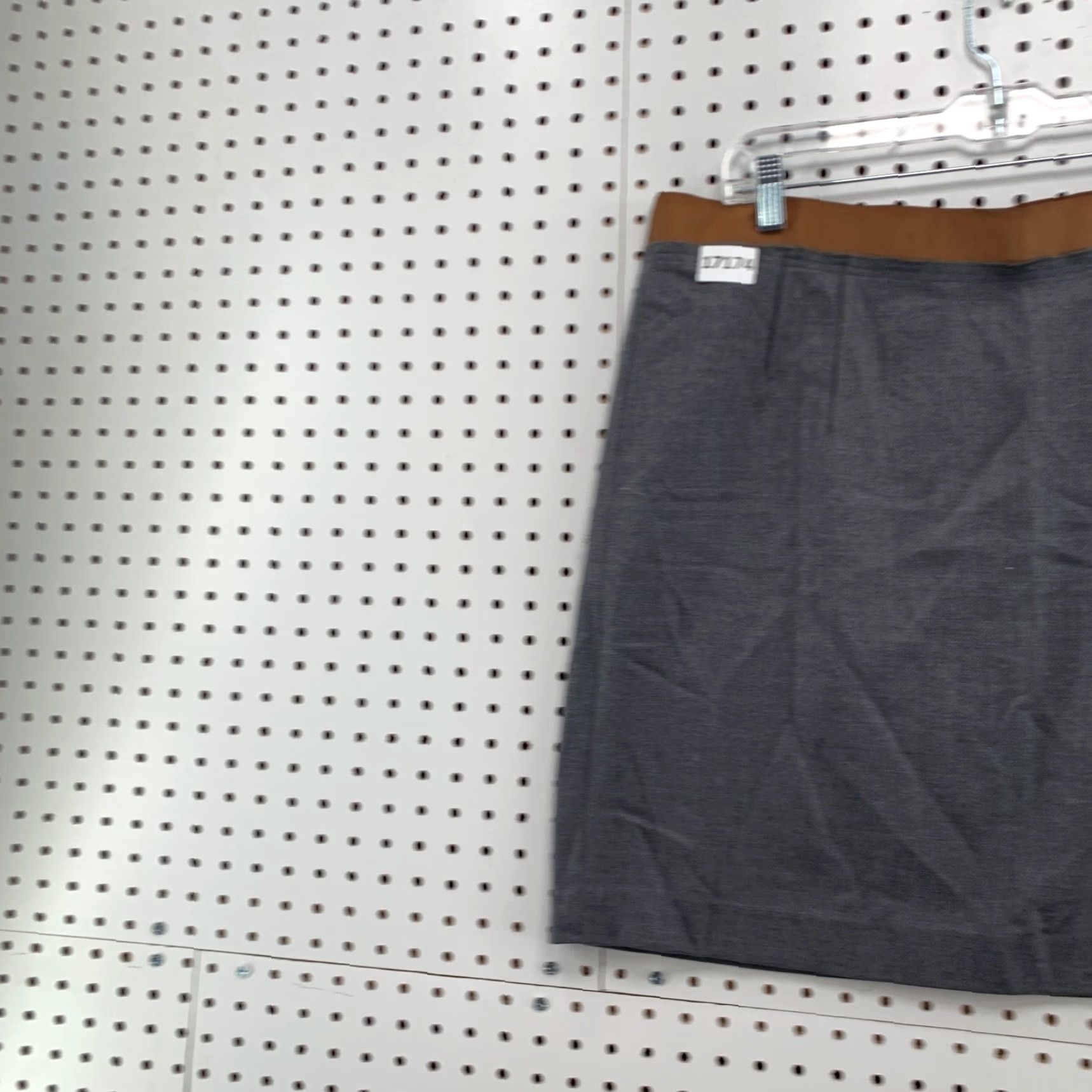 Loft VINTAGE LOFT Ann Taylor Skirt Women's 14 Gray Brown Trim Zipper NWT Size 36" / US 14 / IT 50 - 3 Thumbnail