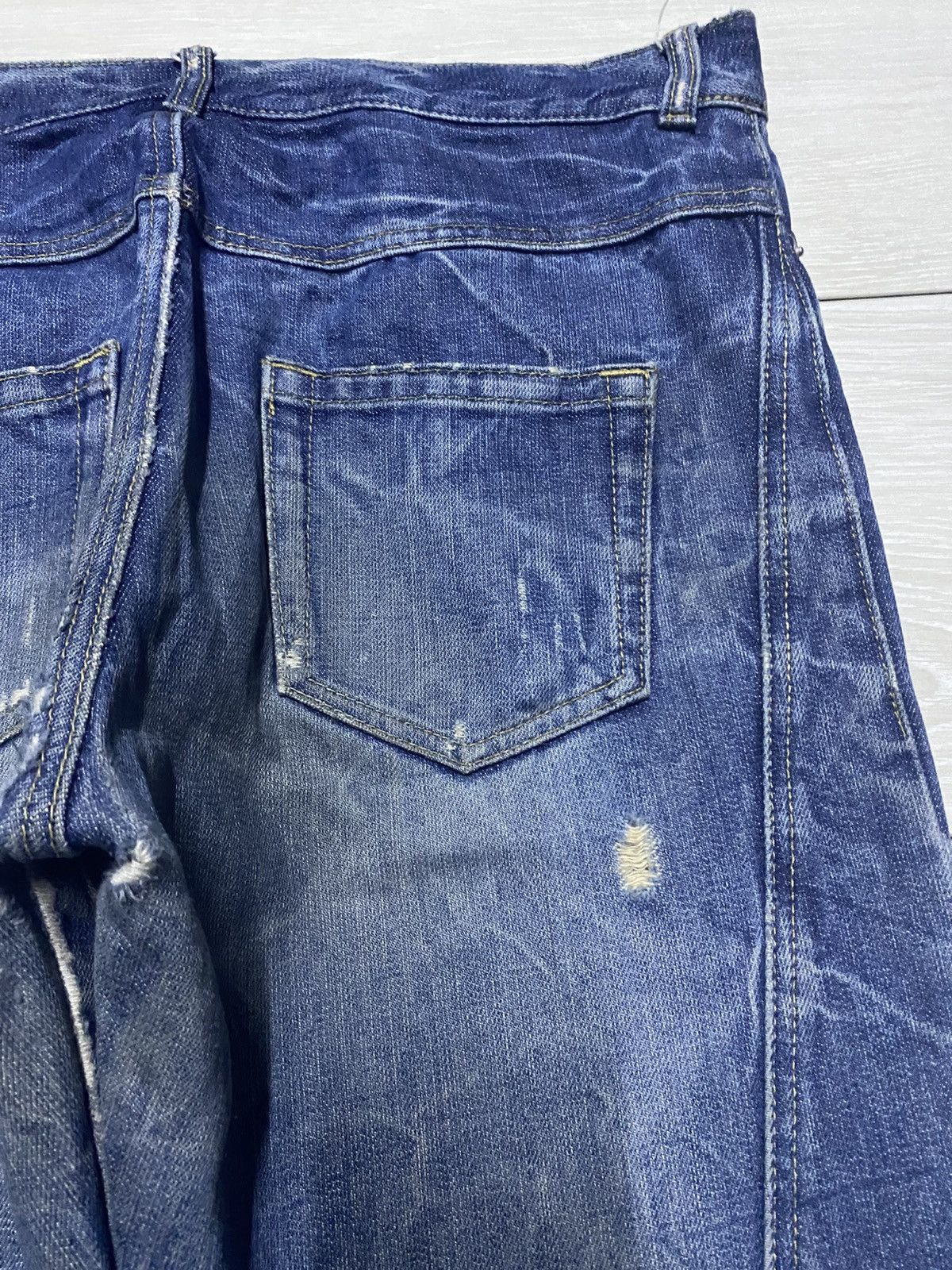 Japanese Brand Vintage Japanese Brand Acid Wash Thunder Distressed Style Size US 33 - 10 Thumbnail