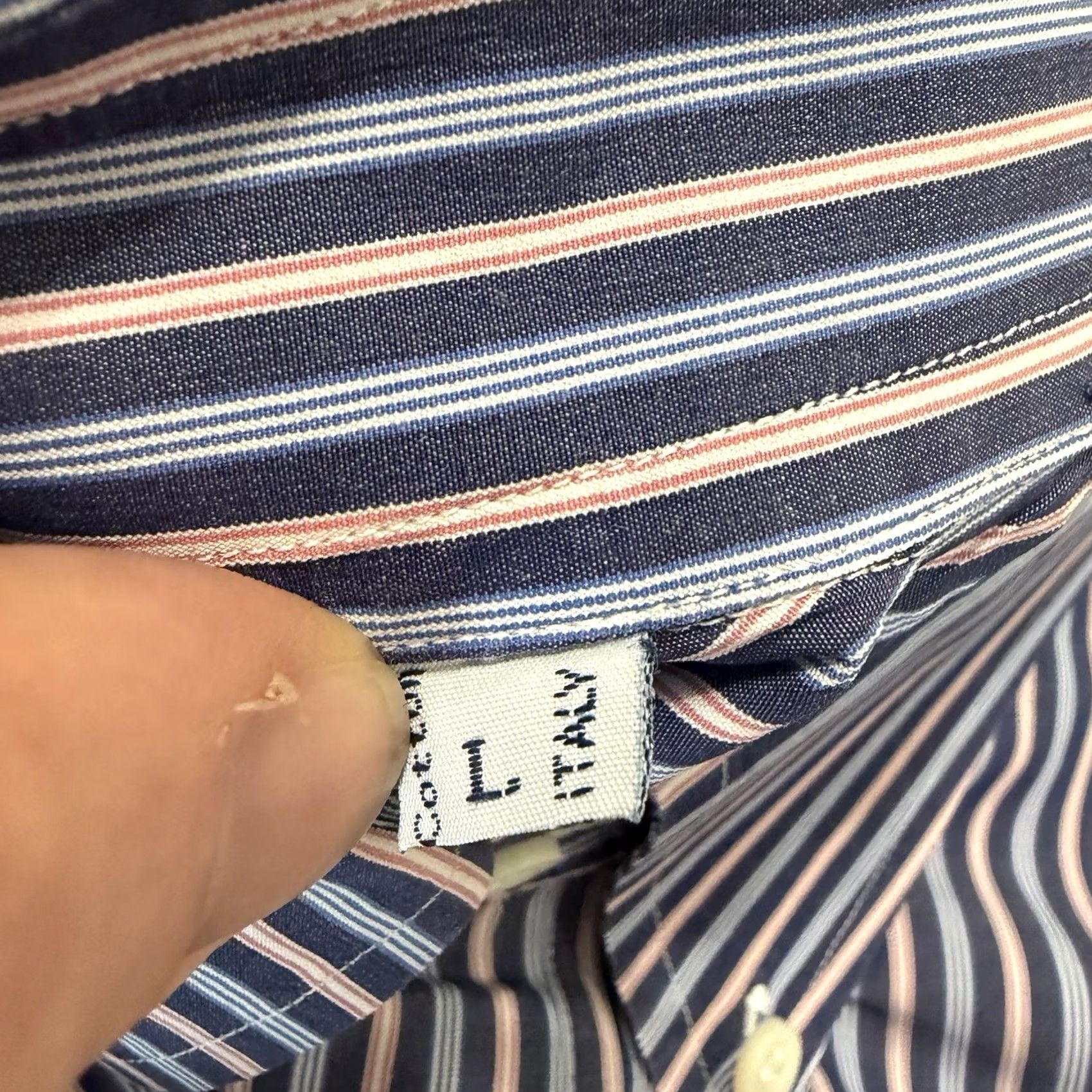 Brioni Brioni Dress Shirt Mens Large Blue Striped For Neiman Marcus Italy Luxury Size 42R - 6 Thumbnail