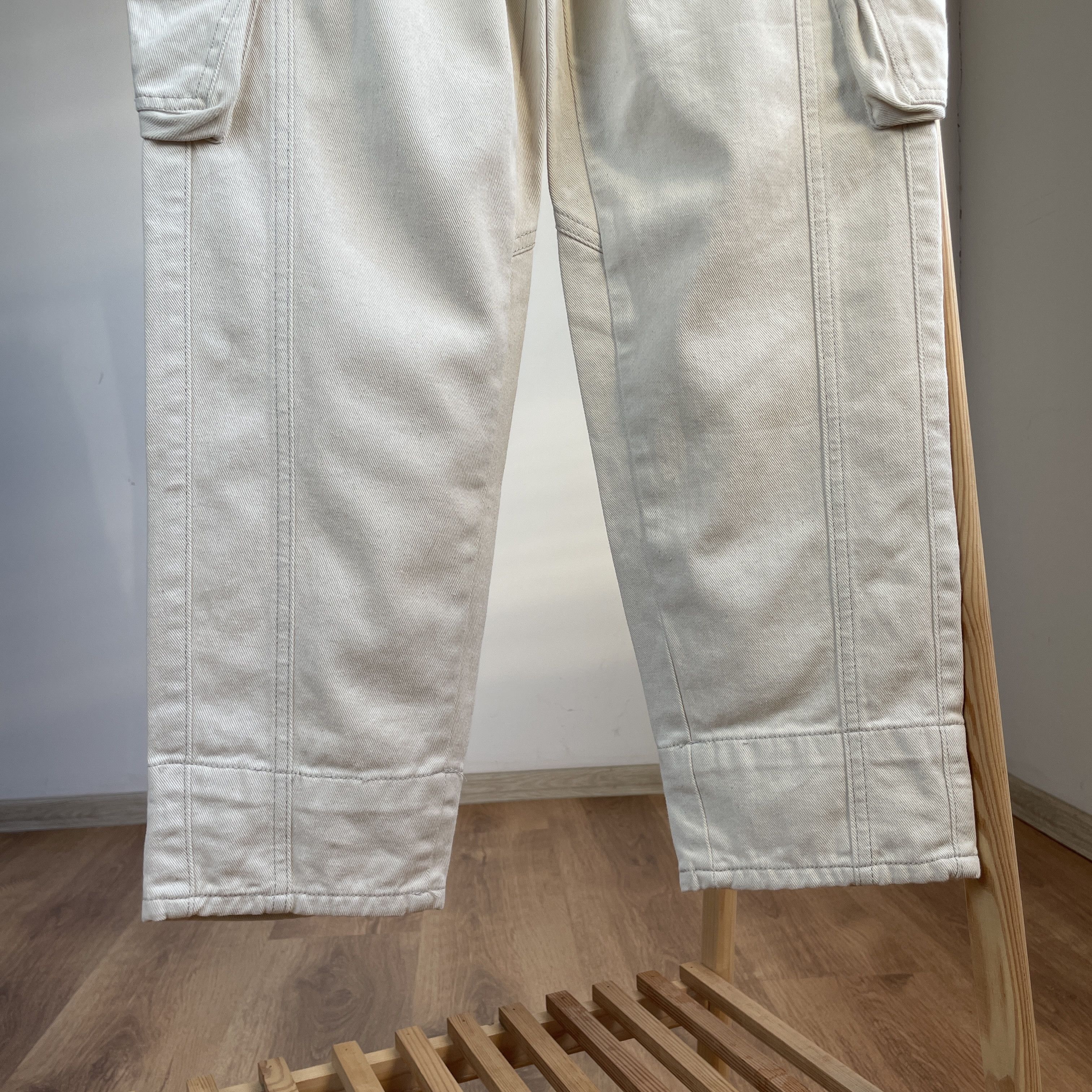 Other The Mannei Plana Ivory Womens Cargo Jeans Size US4/UK6/IT38 Size 27" / US 4 / IT 40 - 7 Thumbnail