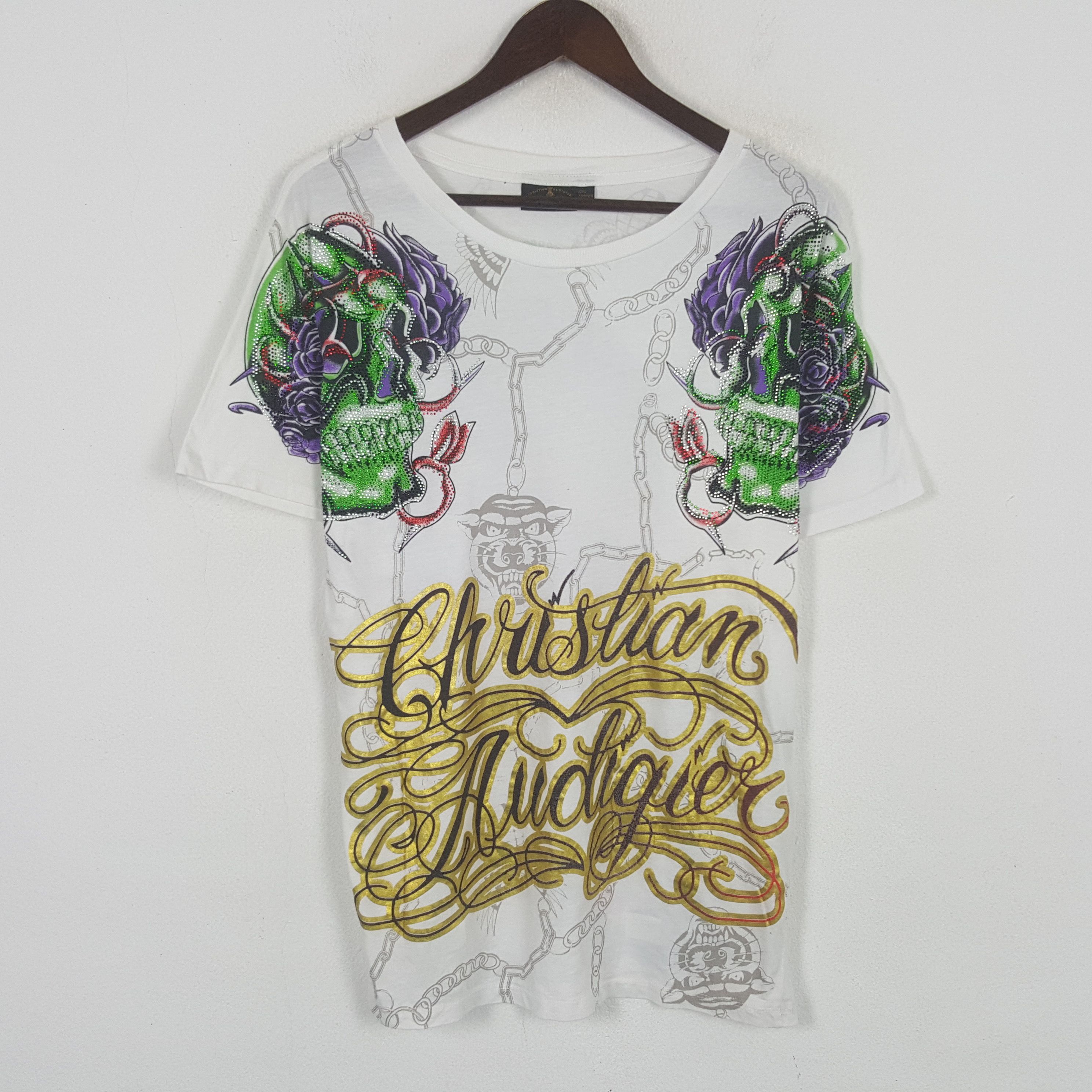 Christian Audigier Vintage Christian Audigier Los Angeles Tshirt Size US L / EU 52-54 / 3 - 1 Thumbnail