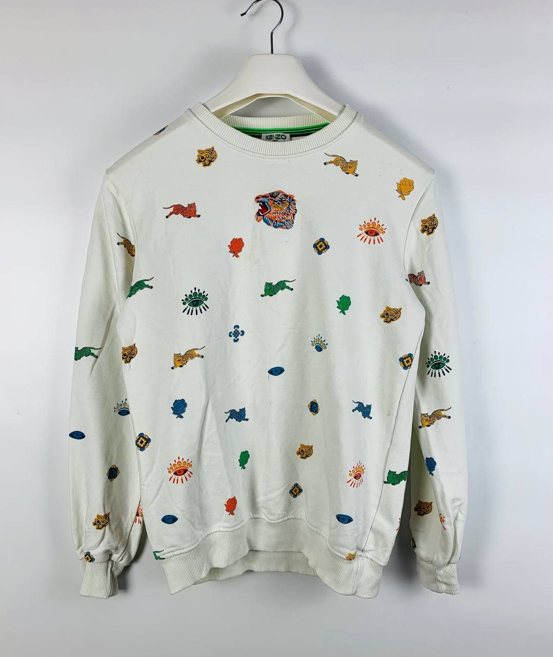 Kenzo Kenzo sweatshirt white multi cotton S Size US S / EU 44-46 / 1 - 1 Thumbnail