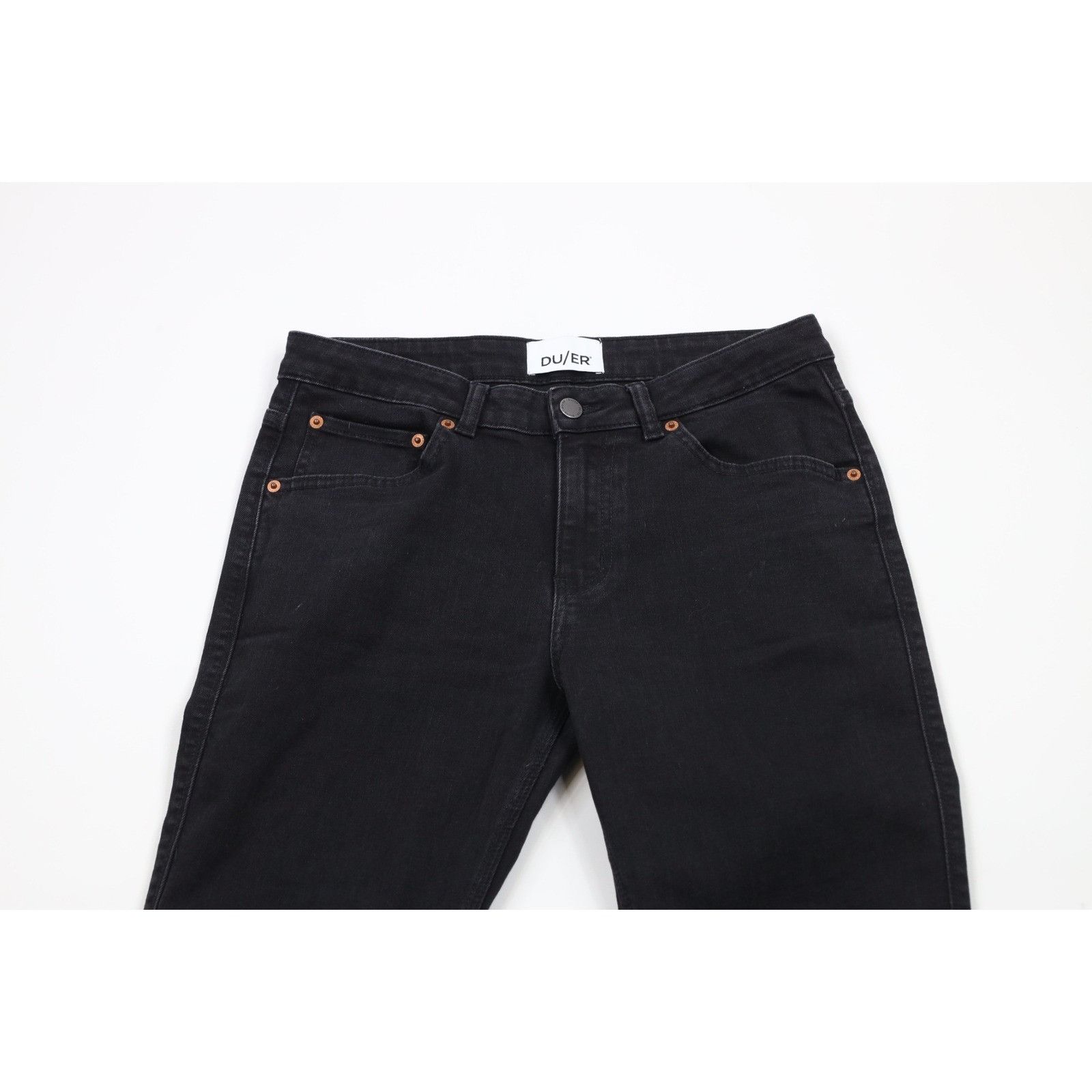 DUER DU/ER DUER Faded Denim Slim Straight Leg Jeans Size 29" - 2 Thumbnail