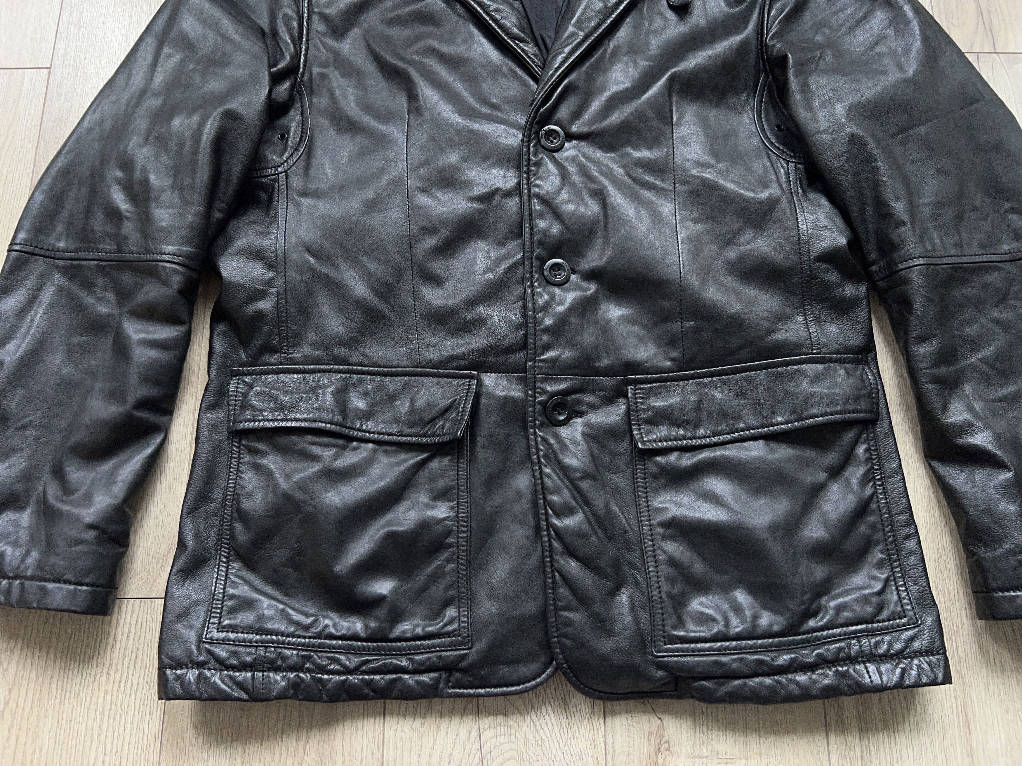 Strellson Mens Swiss Black Soft Leather Jacket Blazer Style Size 50 M Size US M / EU 48-50 / 2 - 5 Thumbnail