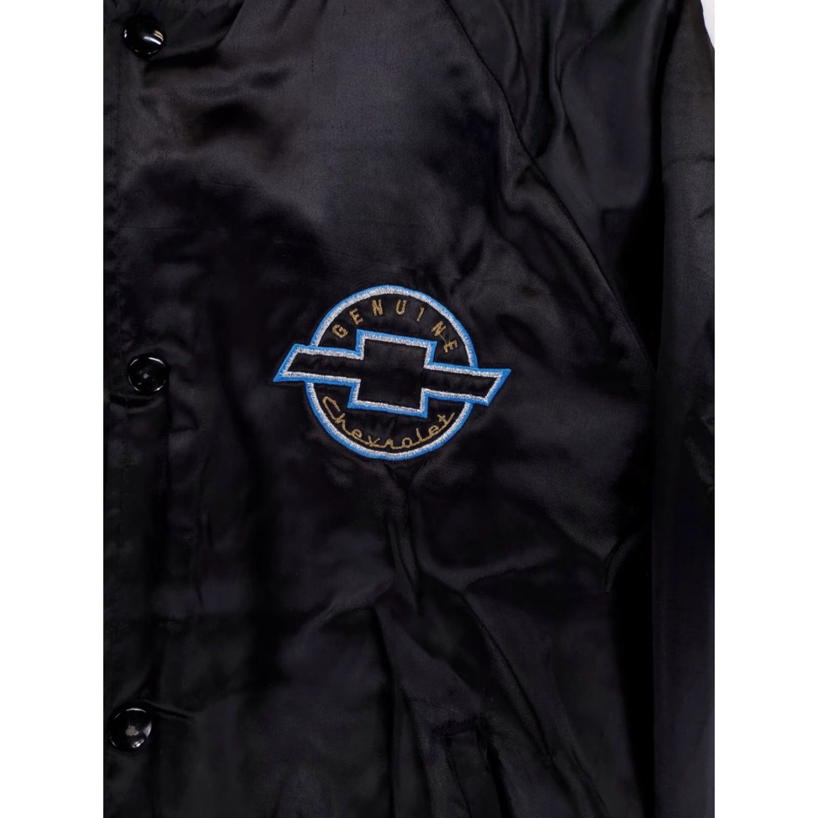 Vintage VINTAGE West Ark Chevrolet Embroidered Satin Bomber Jacket Mens S 80s VTG Black Nylon Bomber Jacket Size US S / EU 44-46 / 1 - 2 Thumbnail