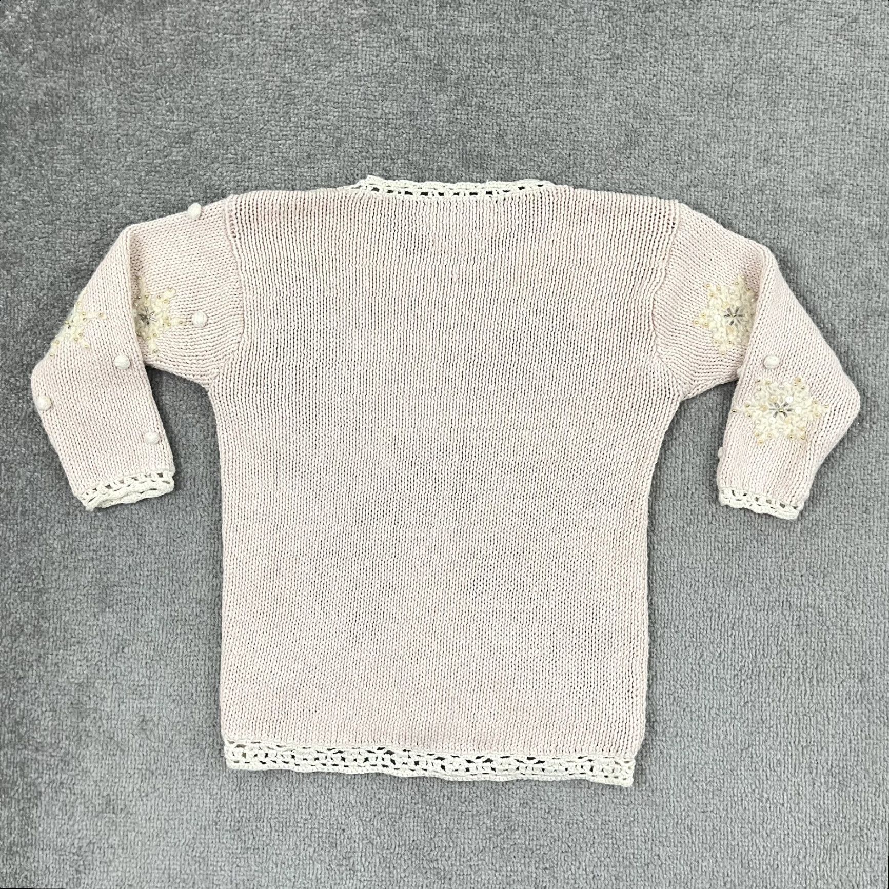 Vintage VINTAGE Casual Corner Knit Sweater Shirt Ladies XS Pink Santa Christmas 90s Geometric Beaded Pullover Women XS Size XS / US 0-2 / IT 36-38 - 7 Thumbnail
