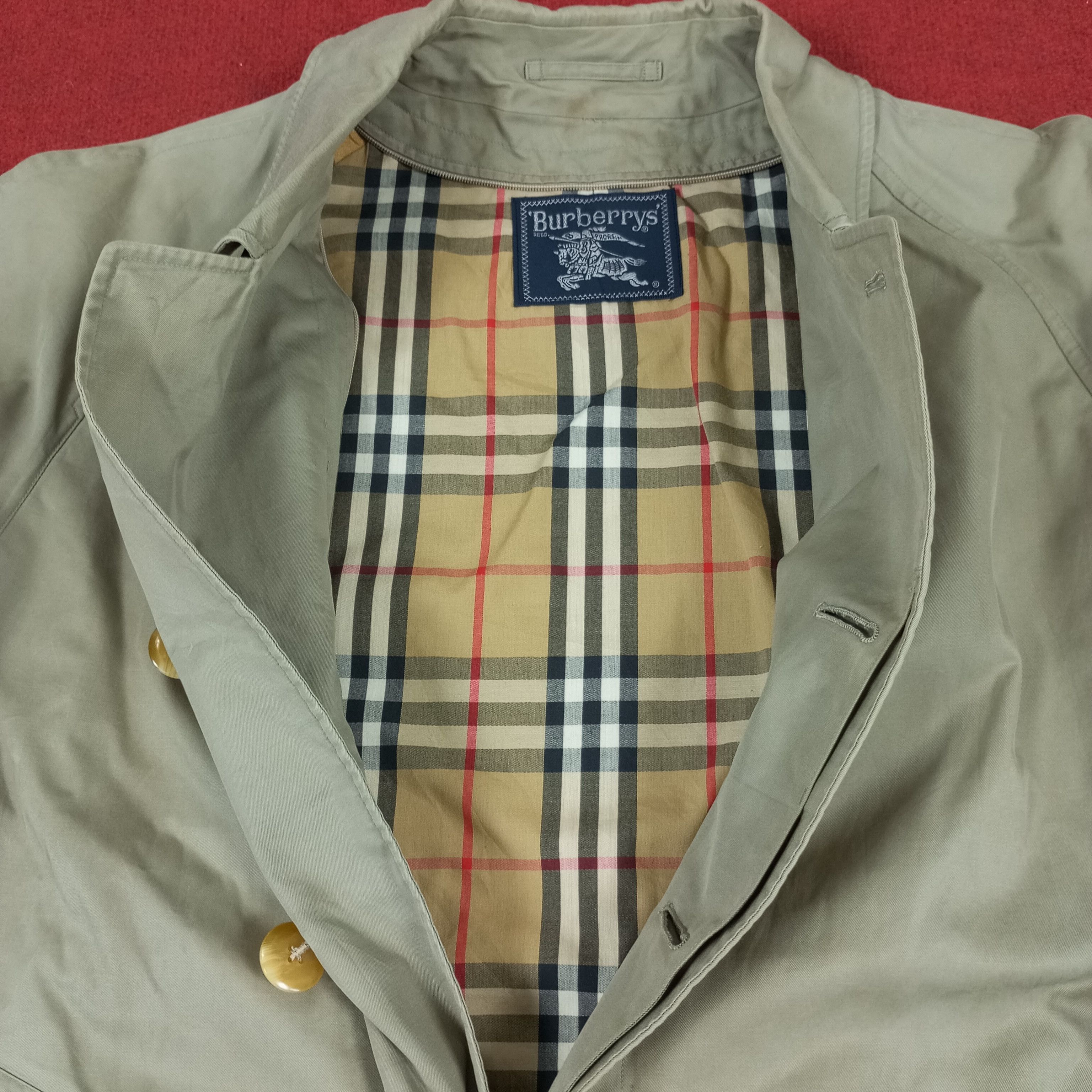 Burberry × Vintage Burberrys Luxury Fashion Brand Trench Coat Jacket Size US XL / EU 56 / 4 - 5 Thumbnail