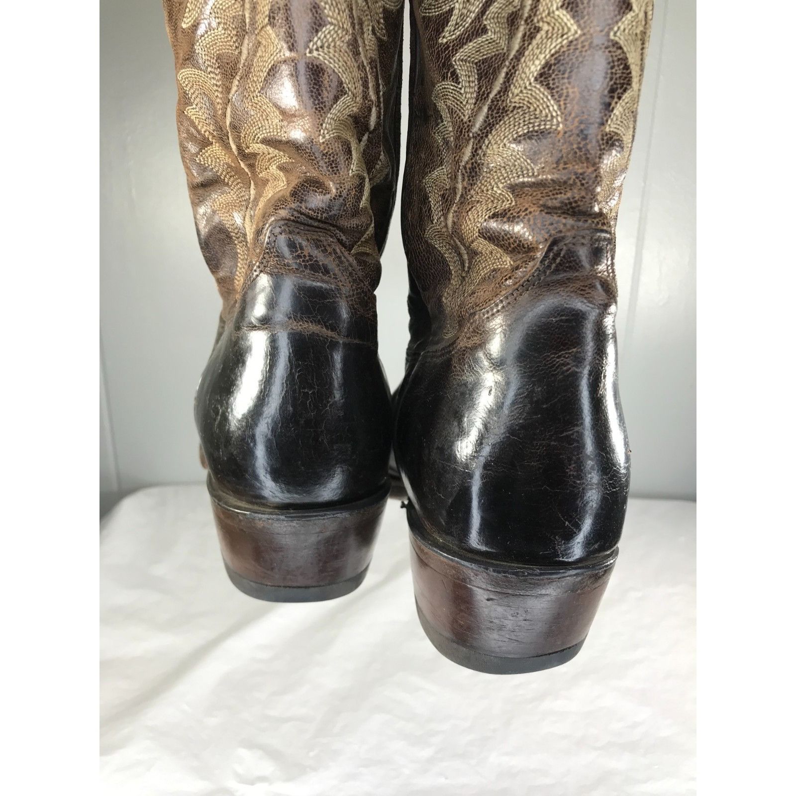 Tony Lama Tony Lama 6978 Chocolate Saigets Goatskin Leather Western Co Size US 10 / EU 43 - 6 Thumbnail
