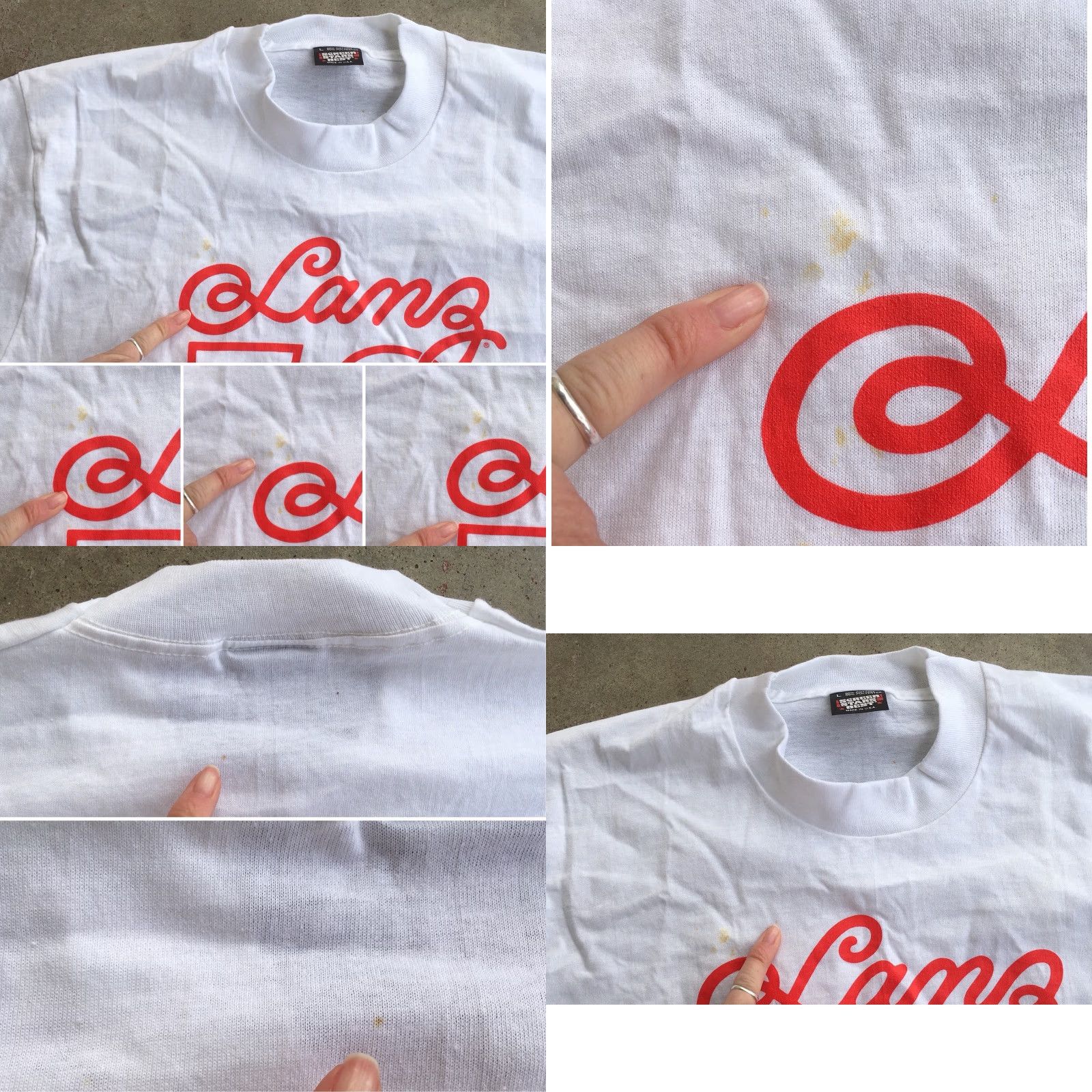 Vintage Lanz 50th Anniversary 1938-1988 T-Shirt Screen Stars Best Made In USA 1980s Sz L Shirt Unisex White 1980s Mens Womens Boys Girls Size US L / EU 52-54 / 3 - 8 Thumbnail