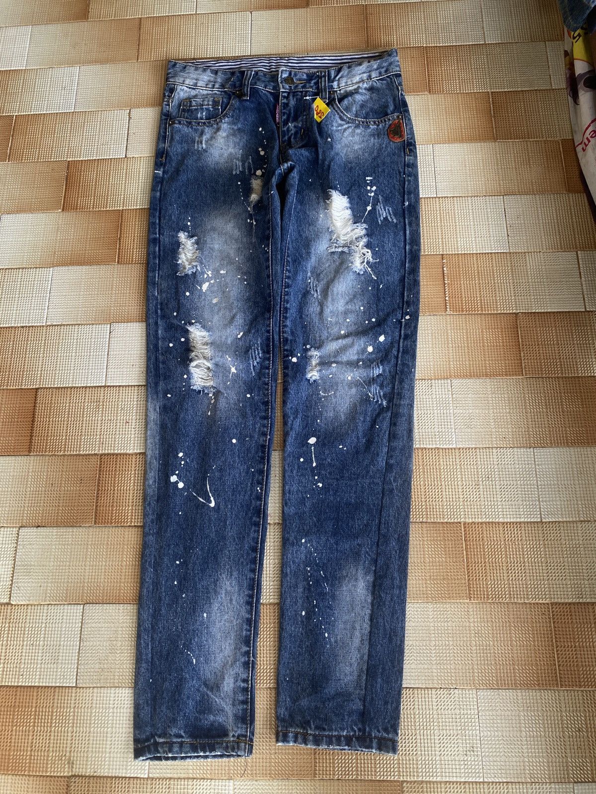 BUFFALO BOBS × Beauty Beast × Vintage Vintage dsouared painted slim fit denim Size US 31 - 2 Thumbnail