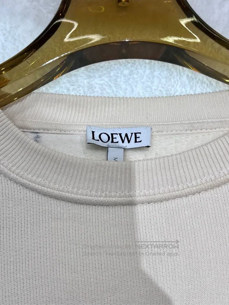 Loewe Loewe Plant Pattern Printed Round Neck Sweatshirt, Beige Size XS / US 0-2 / IT 36-38 - 3 Thumbnail
