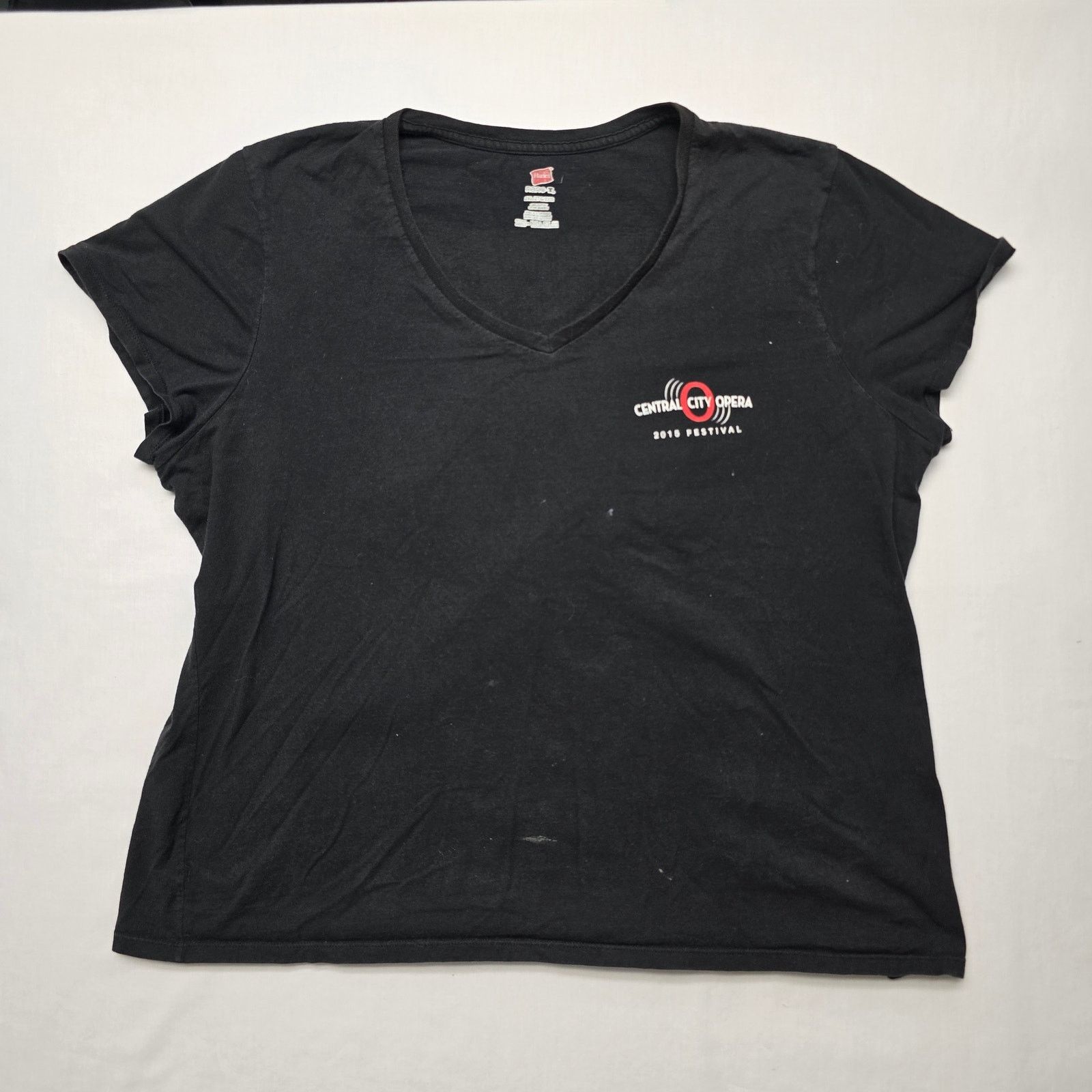 Hanes Central City Opera Festival Shirt Womens 2XL Black Tee 2015 Size XXL / US 16-18 / IT 52-54 - 3 Thumbnail