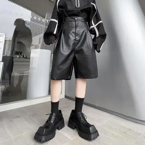 Other Michiko x Arisa Black Faux Leather Shorts Size US 32 / EU 48 - 4 Thumbnail