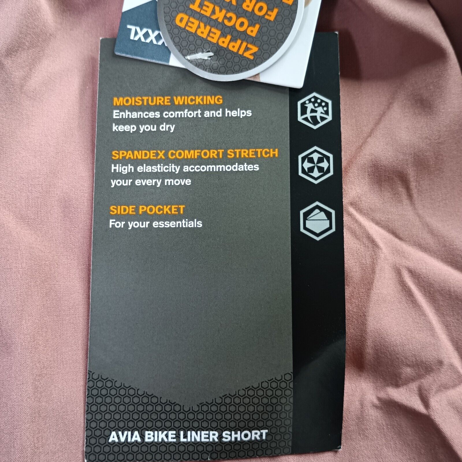 Avia Avia Bike Liner Shorts Mens 3XL (22) Desert Moisture Wicking Size 42" / US 20 - 3 Thumbnail