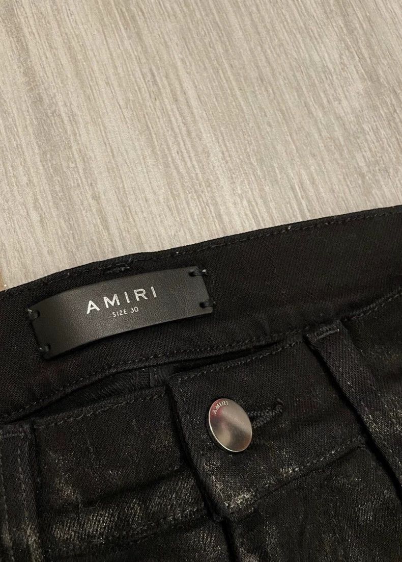 Amiri Amiri 16th season OG gold dust mx1 black patched leather d Size US 30 / EU 46 - 4 Thumbnail