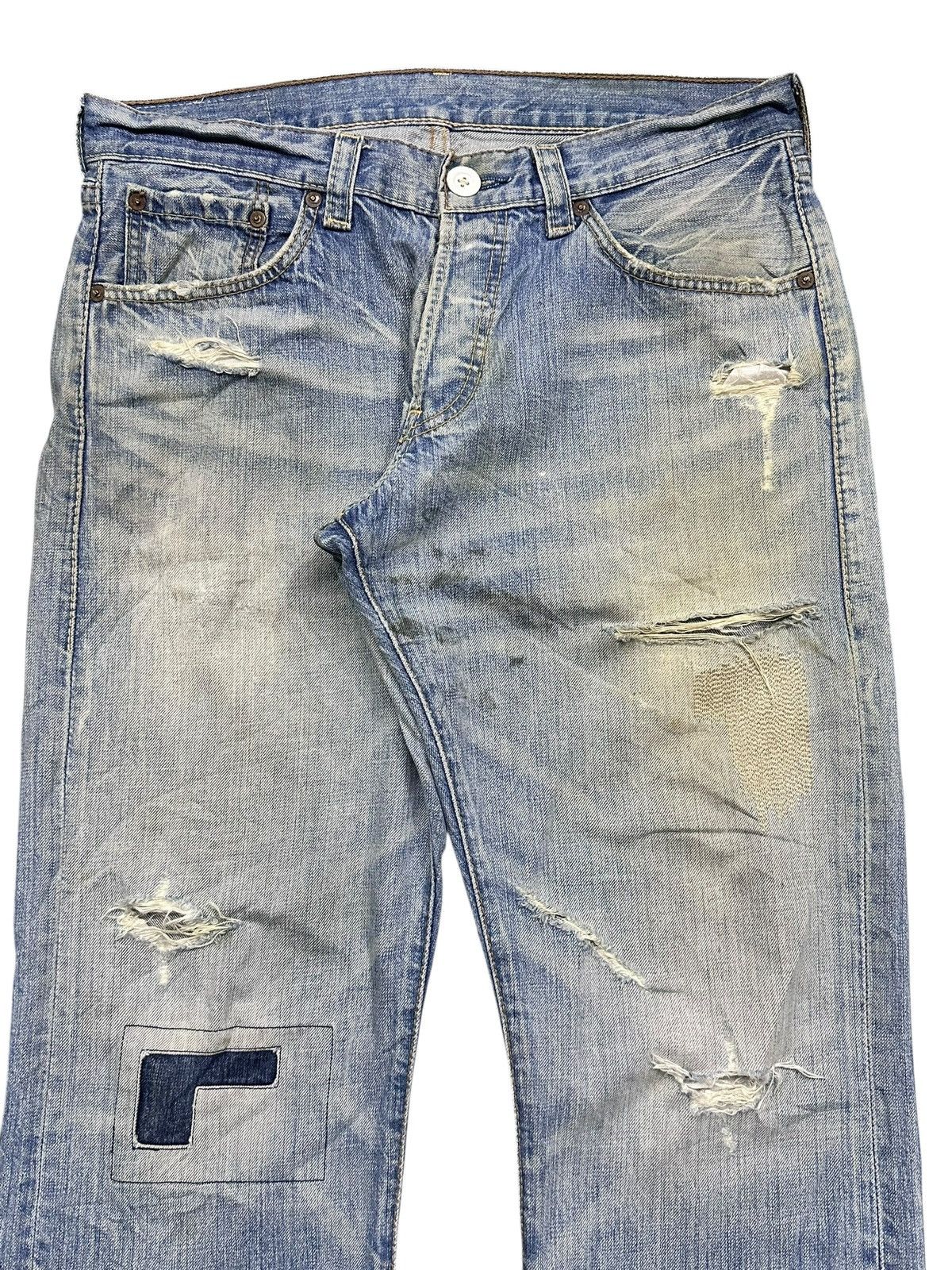 Levi's Levis 502 Vintage 90's With Distressed and Baggy Style Faded Size US 33 - 4 Thumbnail