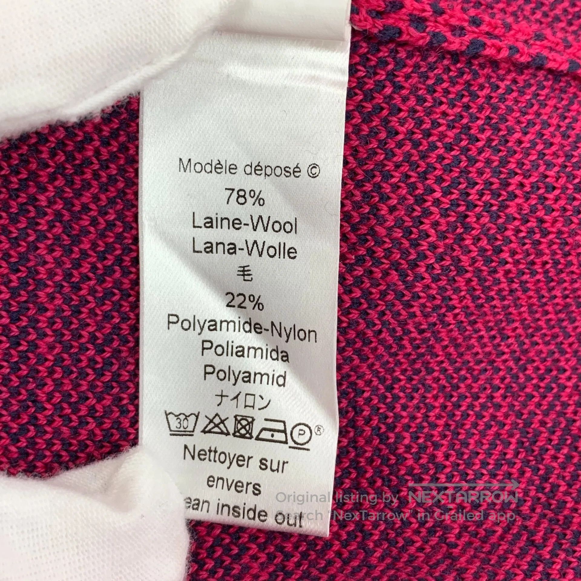 Kenzo Kenzo Pink logo eye embroidery round neck wool knitted swe Size US S / EU 44-46 / 1 - 9 Thumbnail