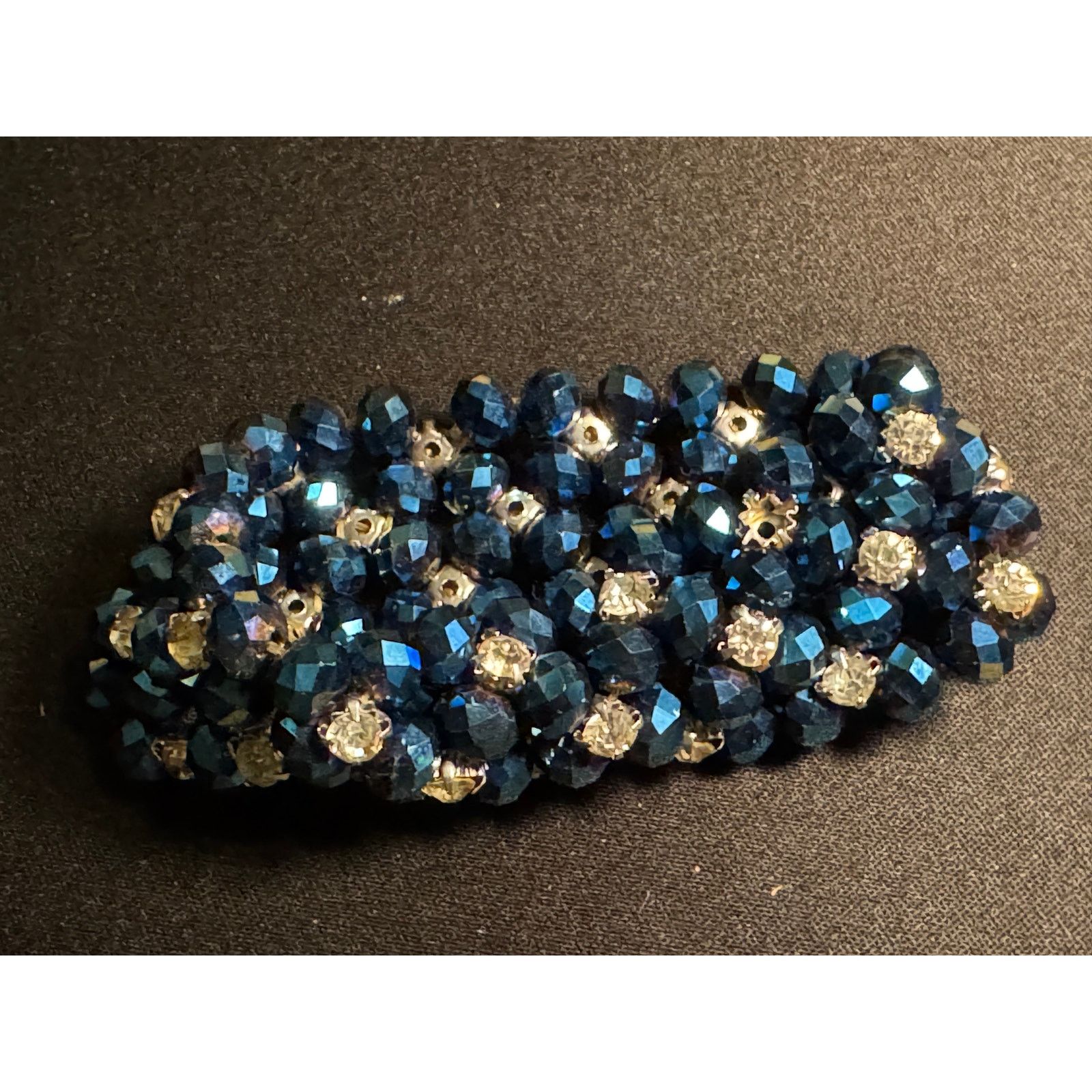 Other Sapphire Blue & Clear Crystal A/B Rhinestone Bracelet Size ONE SIZE - 2 Thumbnail