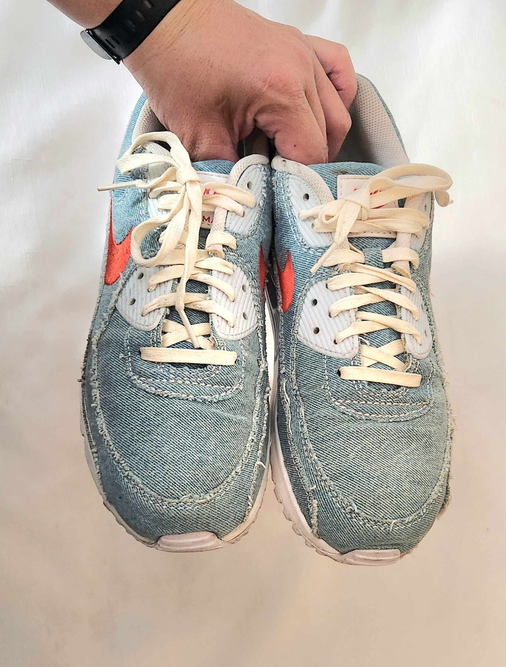 Nike Nike Air Max 90 'Denim Light Wash' Habanero 12 DV2120-900 Size US 12 / EU 45 - 7 Thumbnail