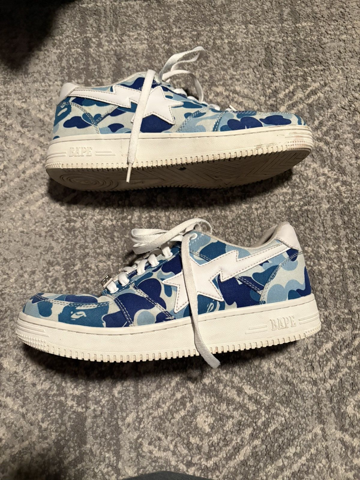 Bape Bapesta Low ‘ABC Camo - Blue’ Size US 11 / EU 44 - 3 Thumbnail