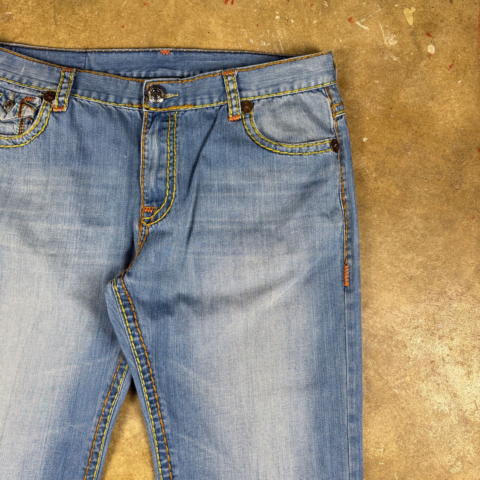 True Religion True Religion Jeans Men’s 40 Rainbow Stitch Straight Leg Size US 39 - 4 Thumbnail