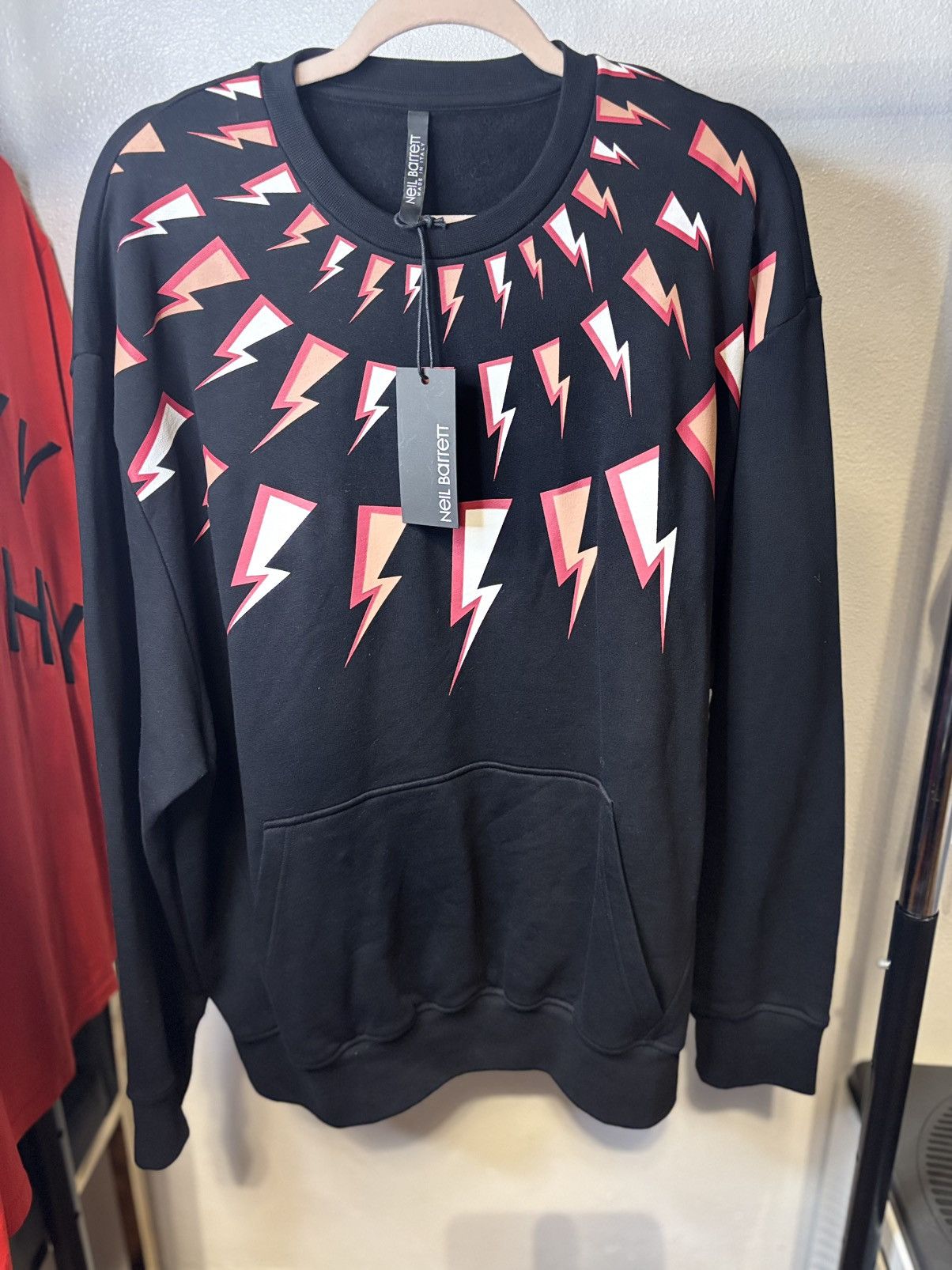 Neil Barrett Thunderbolt Crewneck Sweater Authentic New